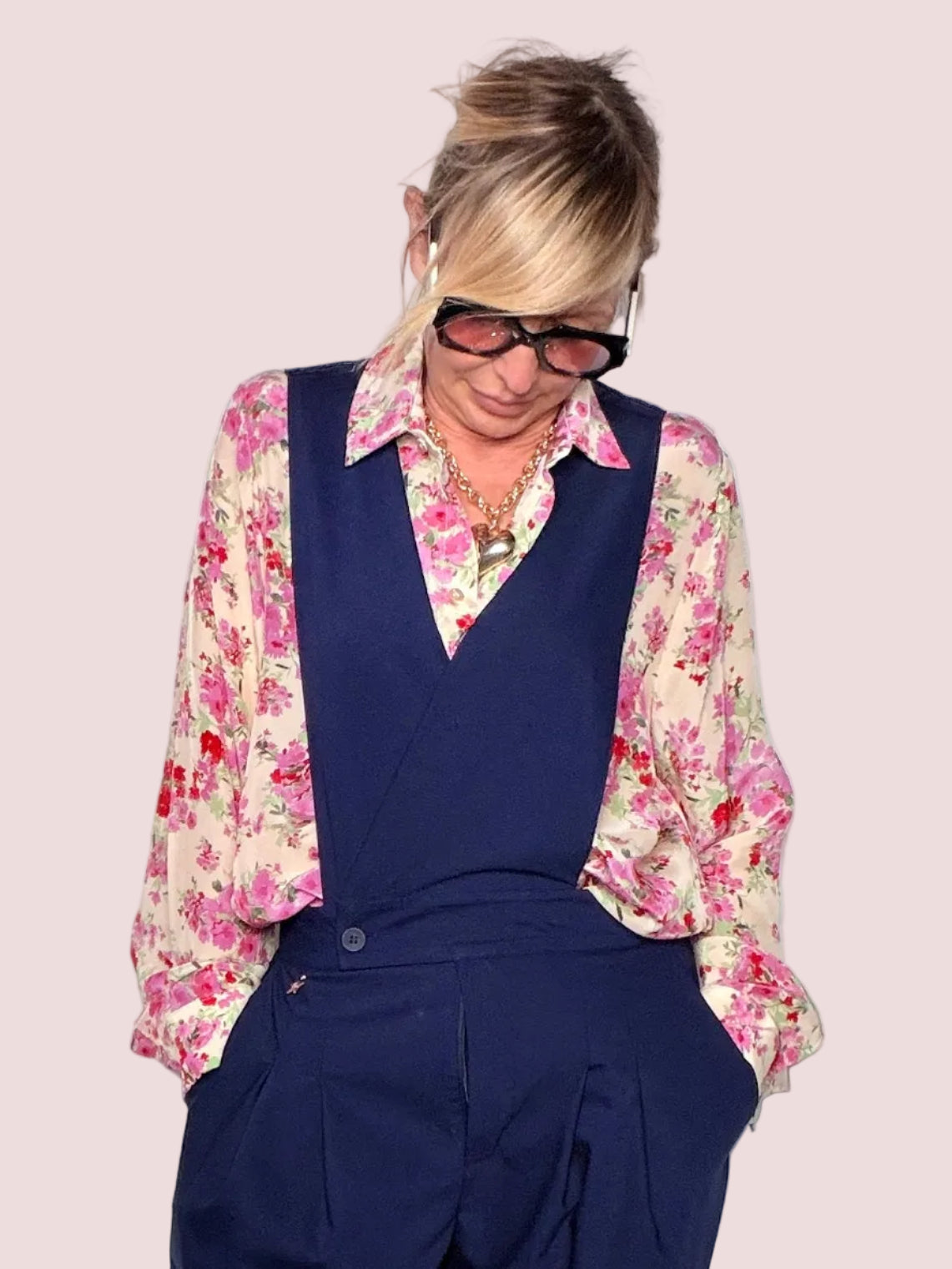 Camicia Oversize a Fiori