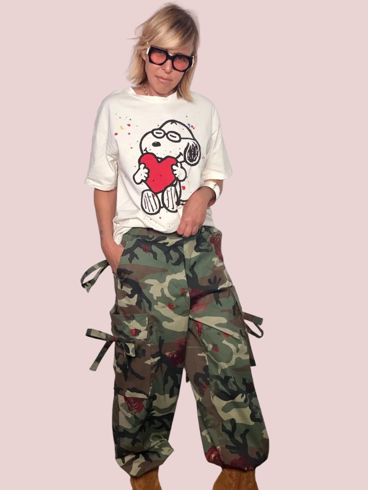 Pantalone Cargo Mimetico – Painted Edition