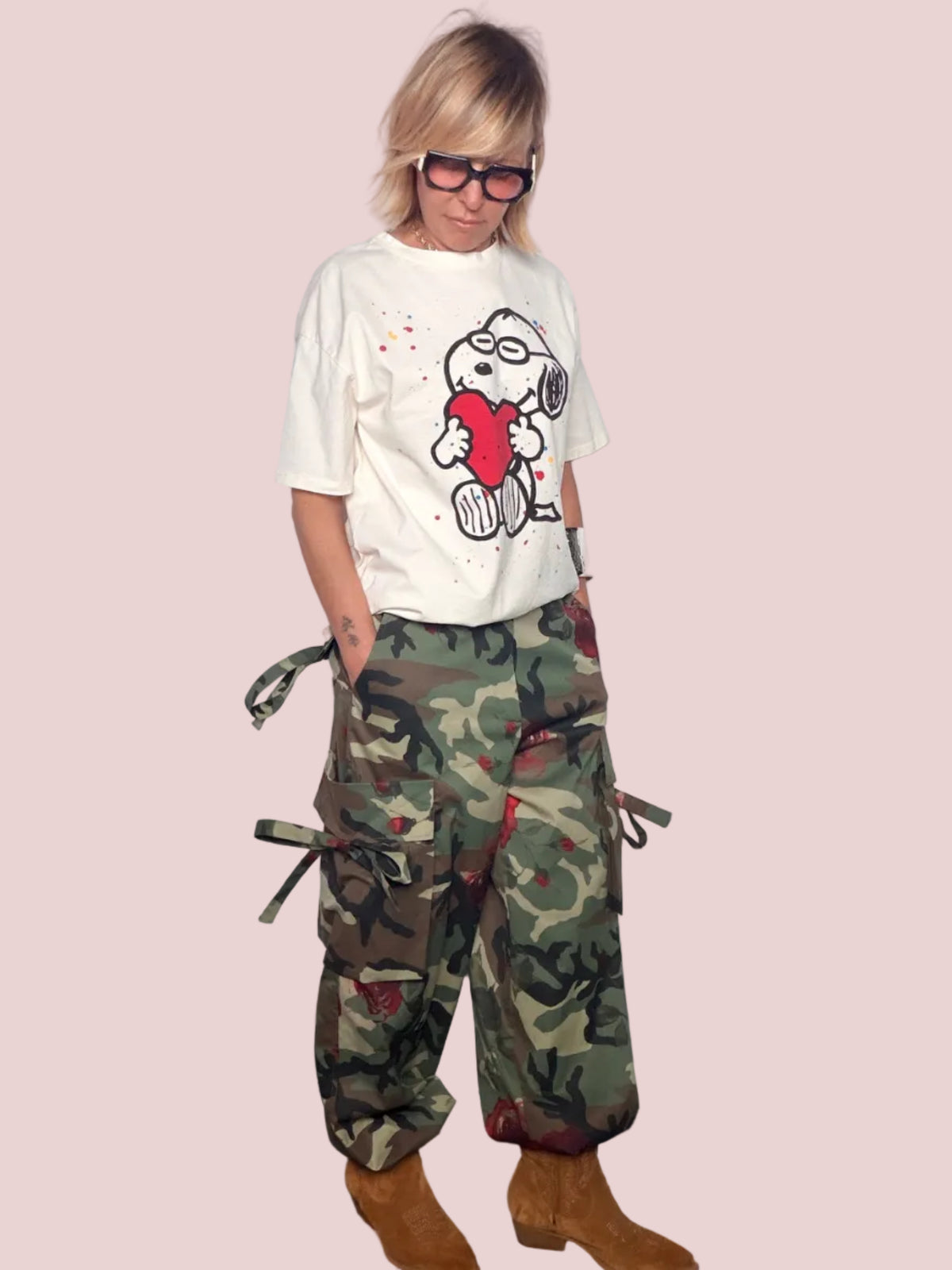 Pantalone Cargo Mimetico – Painted Edition
