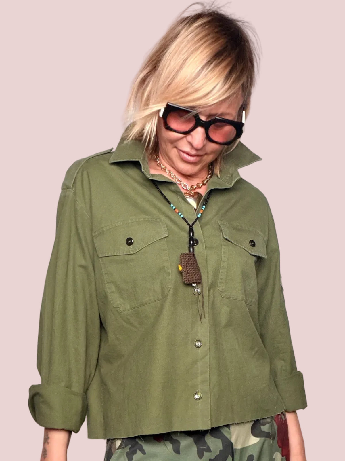 Giacca Military Lace & Fringe