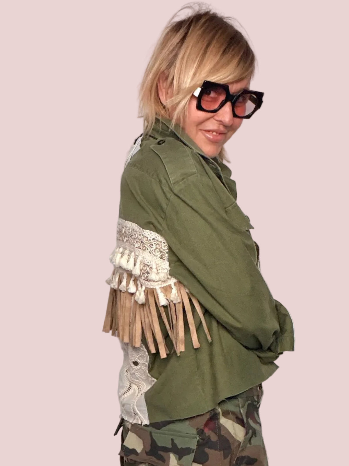 Giacca Military Lace & Fringe