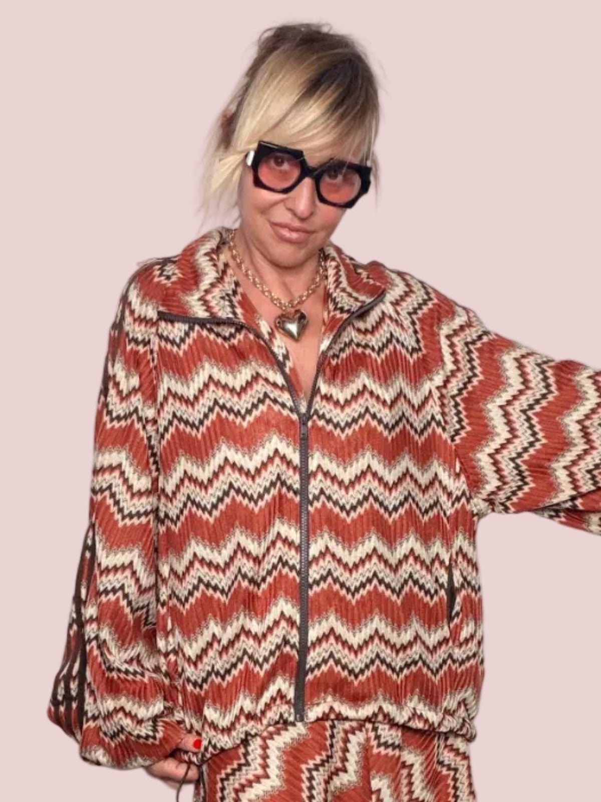 Bomber Chevron Terracotta