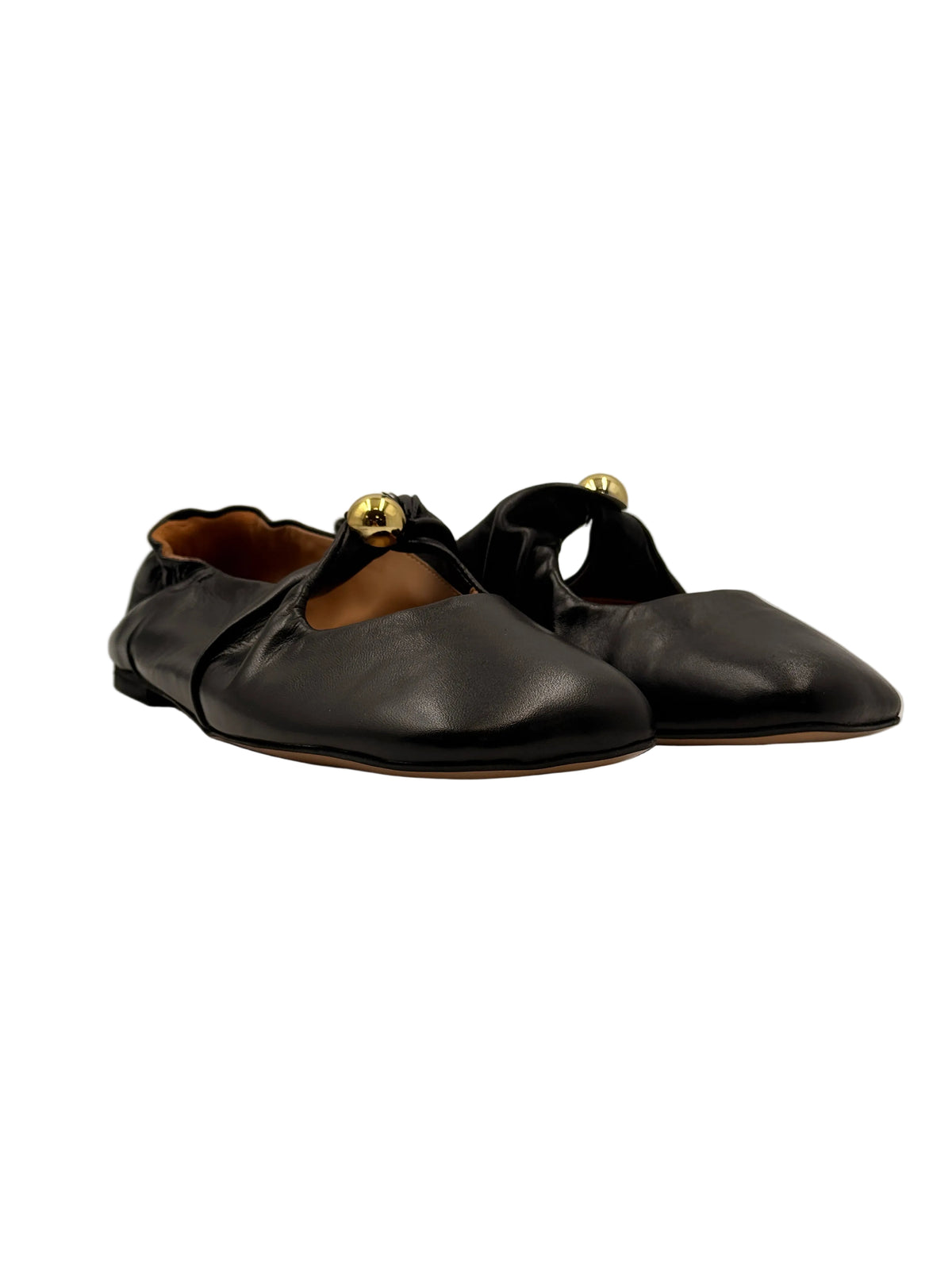 Ballerine in pelle con dettaglio gioiello - Divine Follie