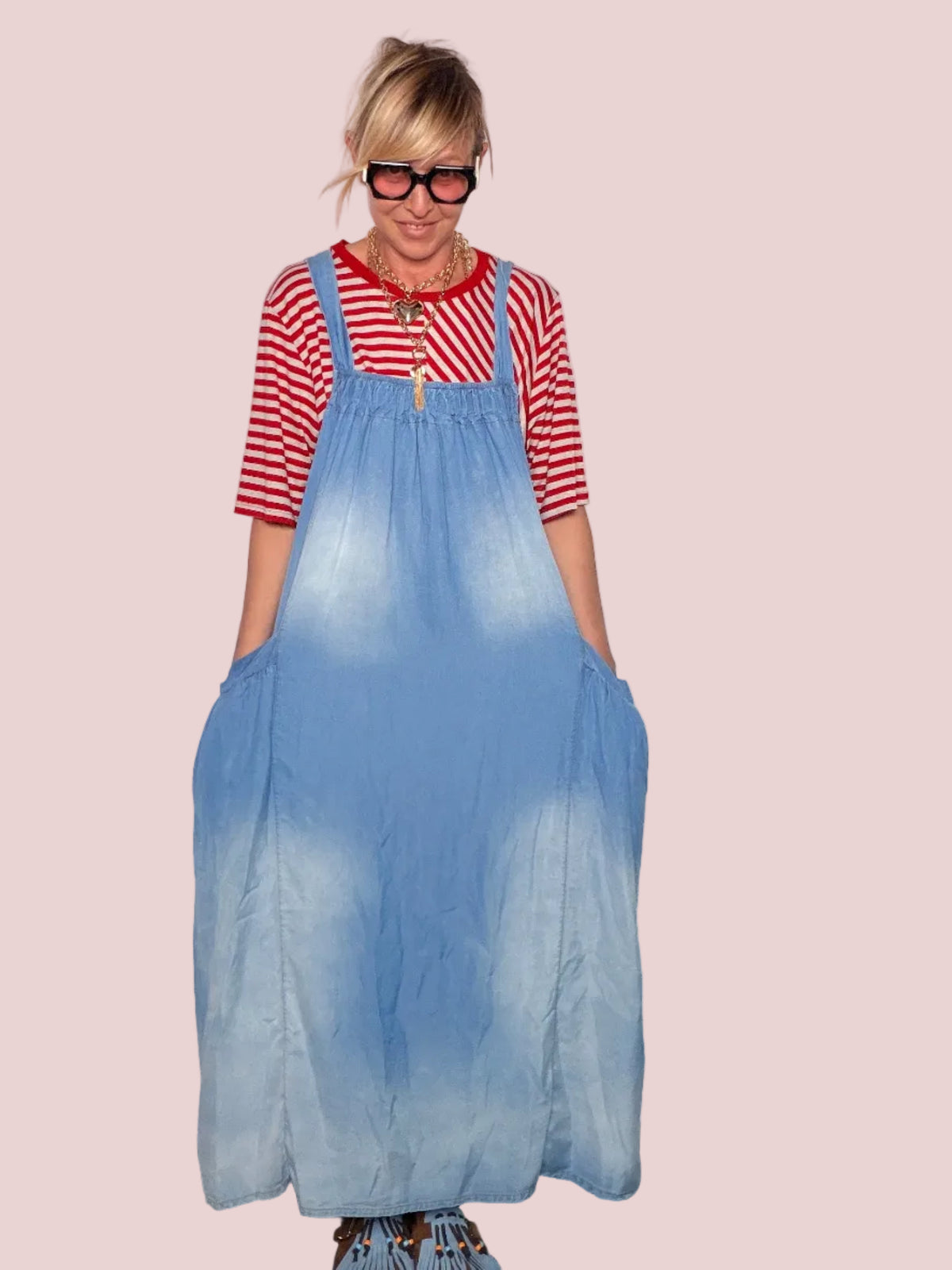 Abito Salopette in Tencel Denim