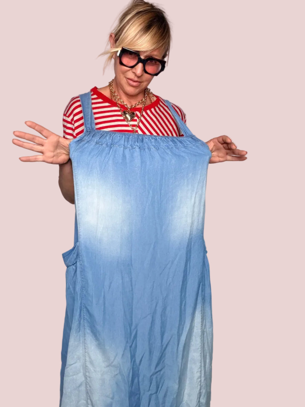 Abito Salopette in Tencel Denim
