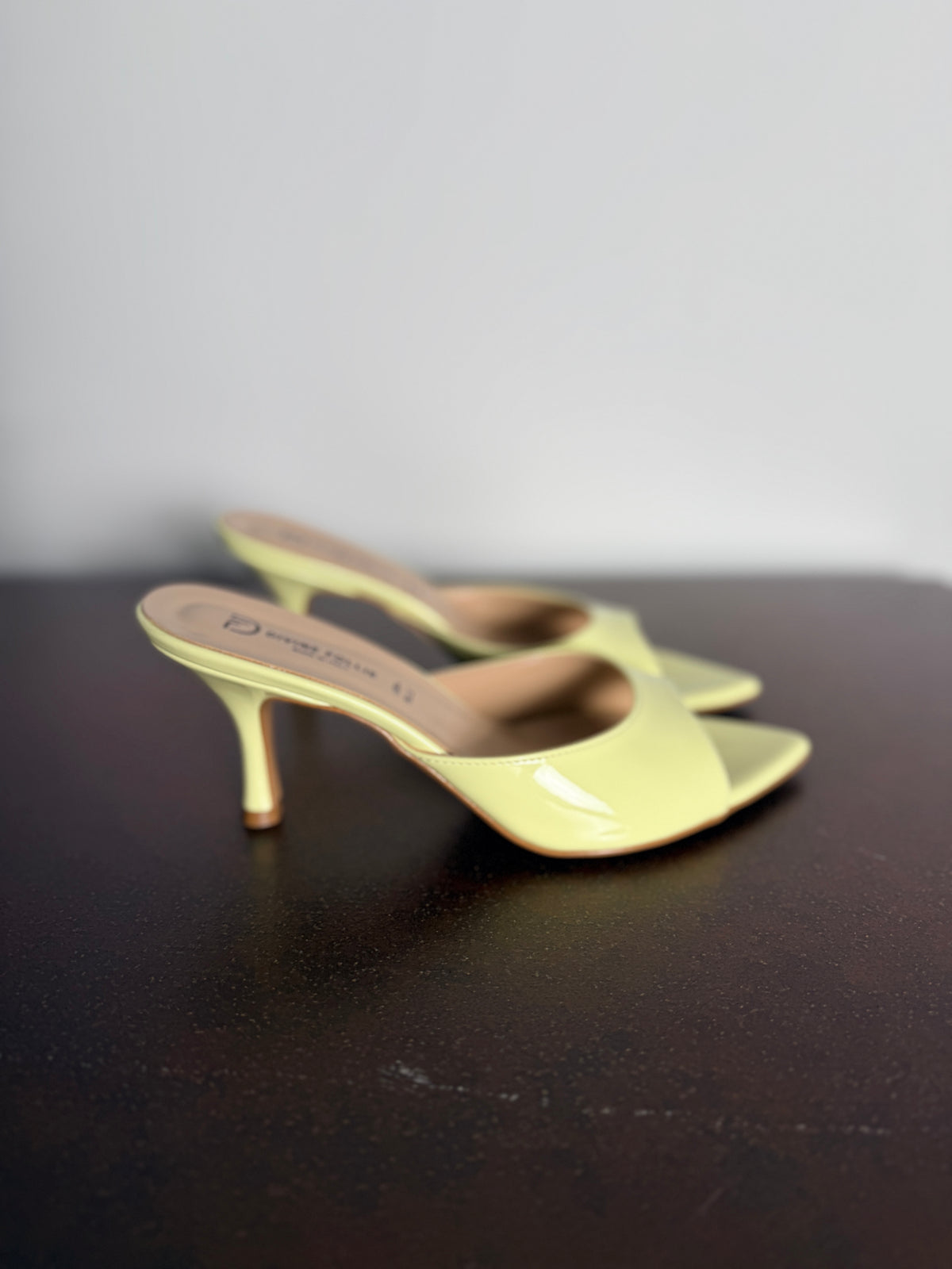 Mule Kitten Heel Vera Pelle Lime