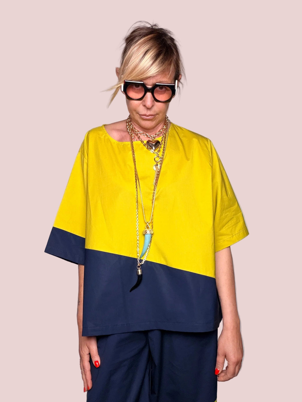 Camicia Bicolore geometrica