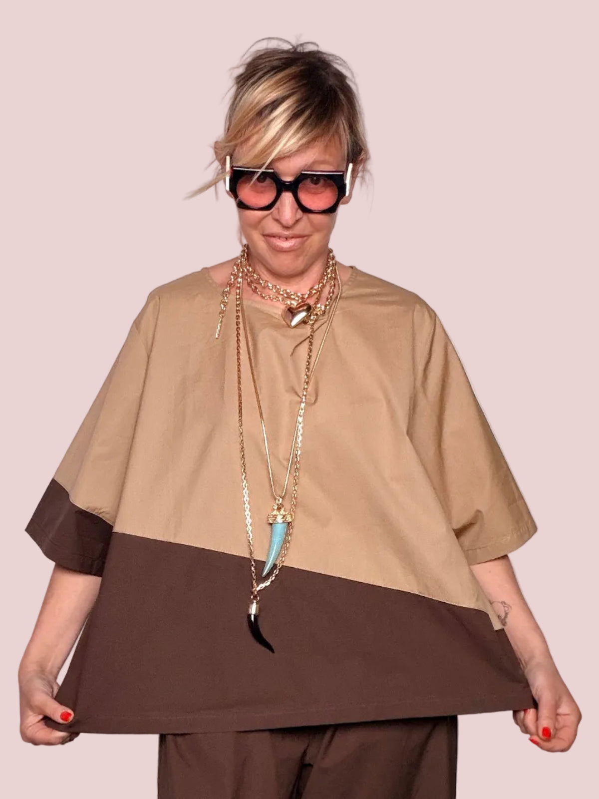 Camicia Bicolore geometrica