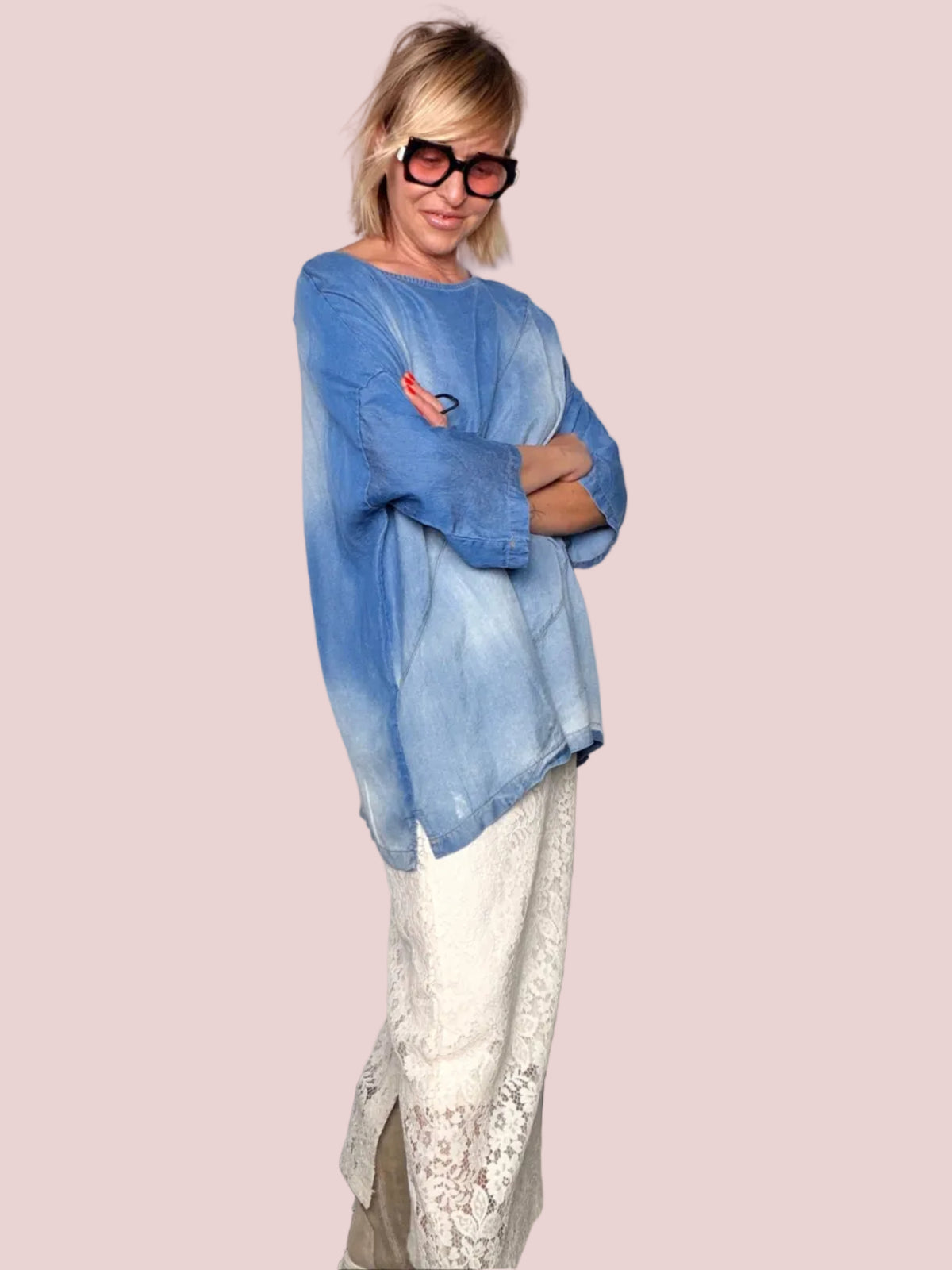 Casacca Tencel Denim Lavato