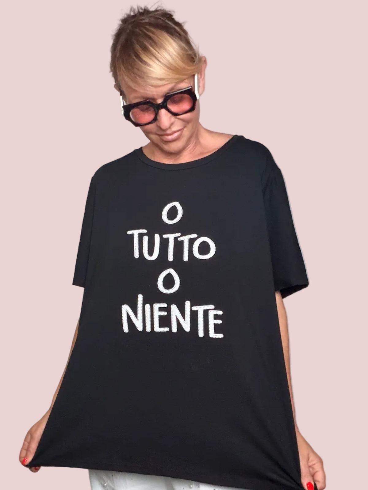 T-shirt "O Tutto O Niente" – Nero