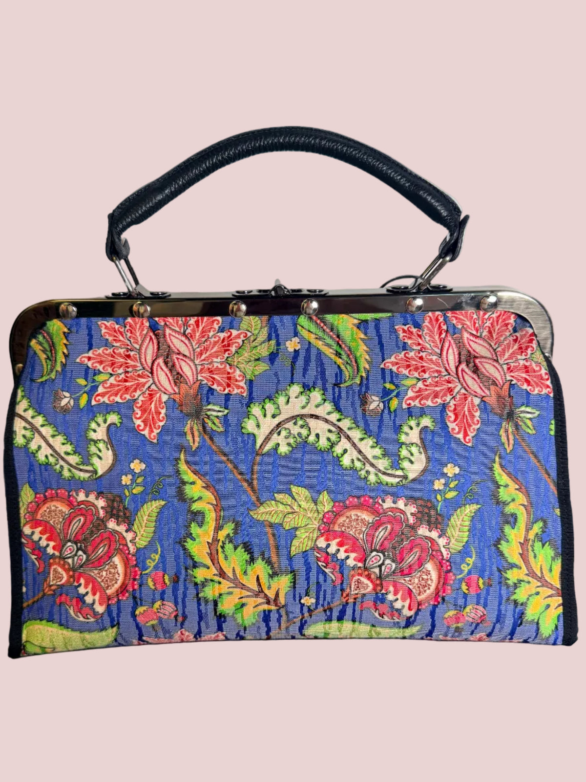 Doctor Bag Jacquard Floreale Blu – The Florentine Bag