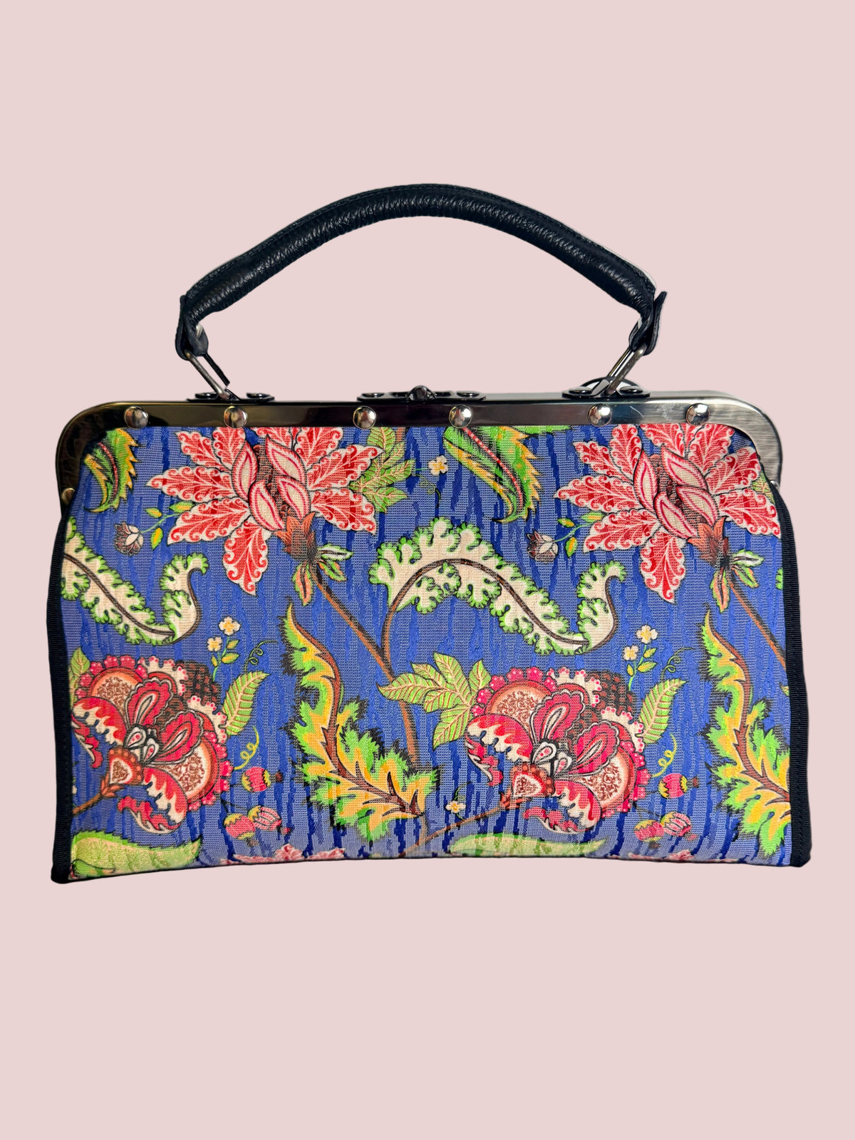 Doctor Bag Jacquard Floreale Blu – The Florentine Bag