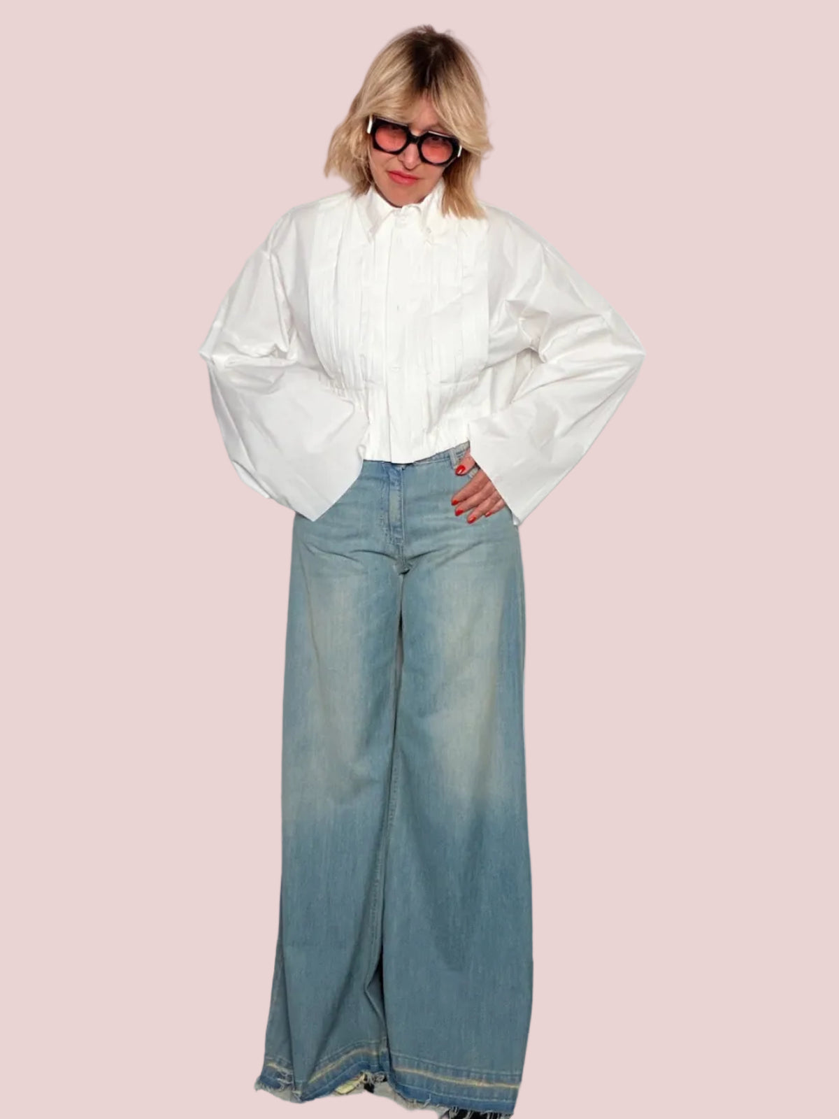 Jeans Wide Leg – Lavaggio Chiaro Vintage