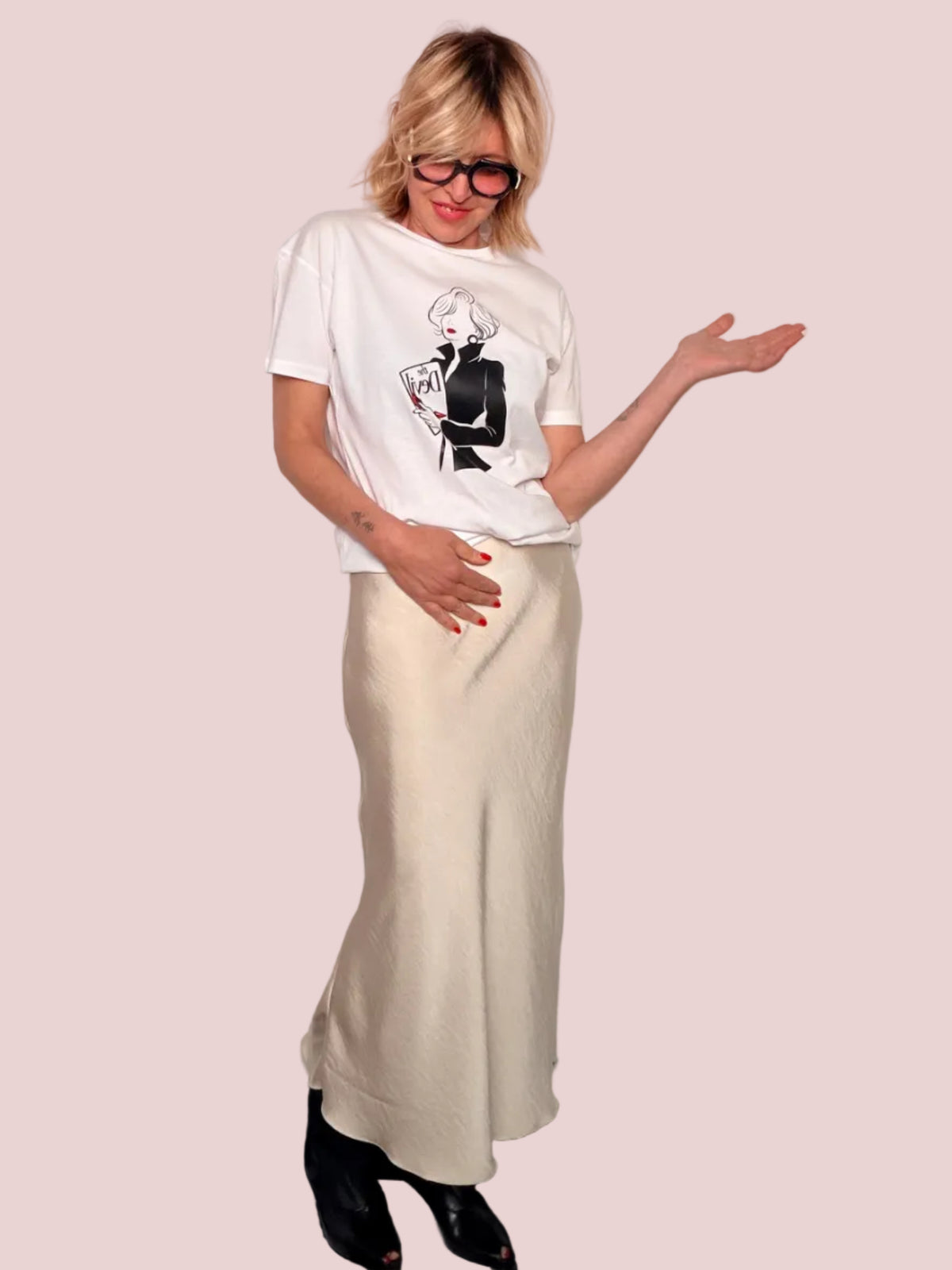 Gonna Midi in Satin