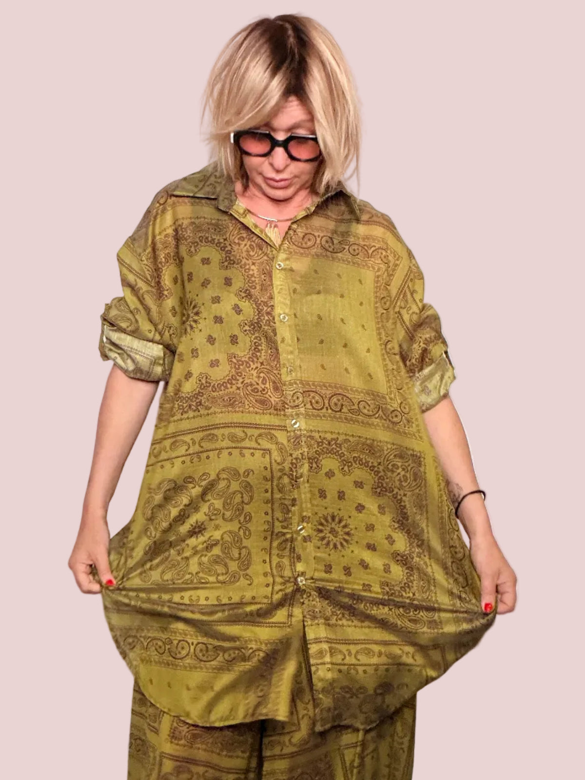 Camicia Over Tencel Paisley Bandana