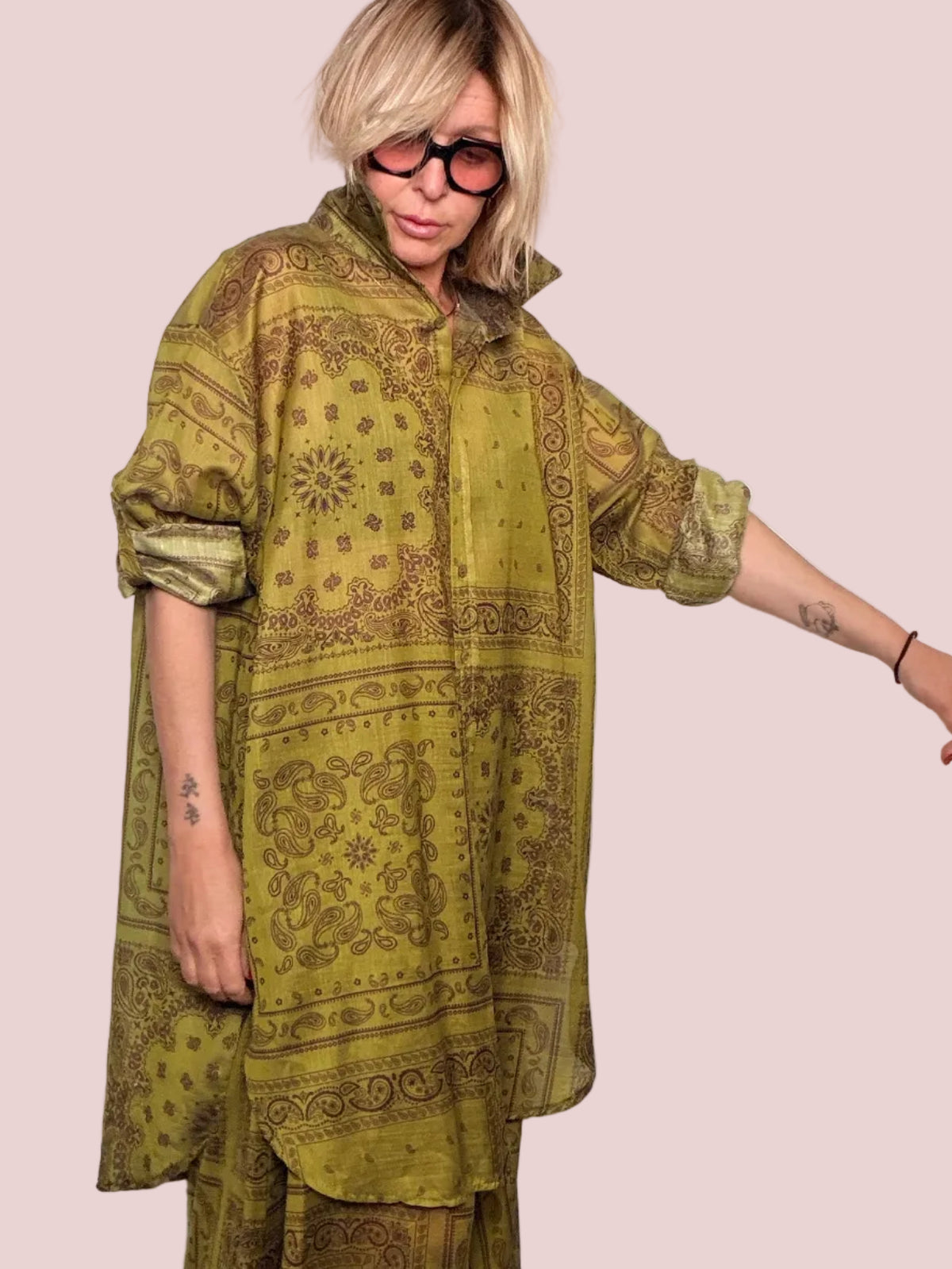 Camicia Over Tencel Paisley Bandana