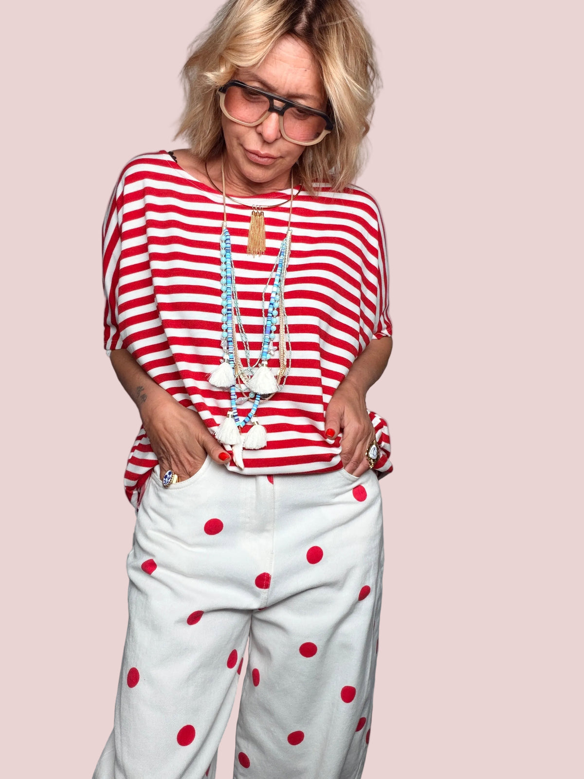 Jeans Leggeri a Pois
