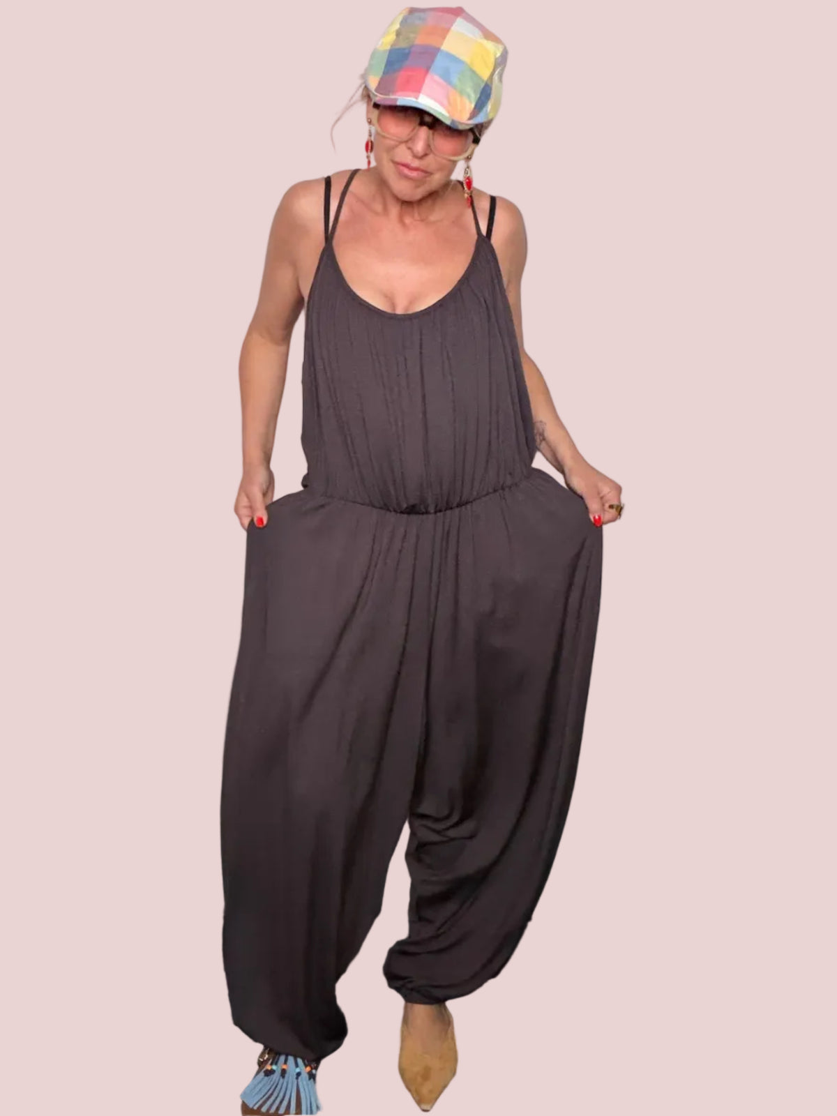 Tuta Jumpsuit Harem in Viscosa