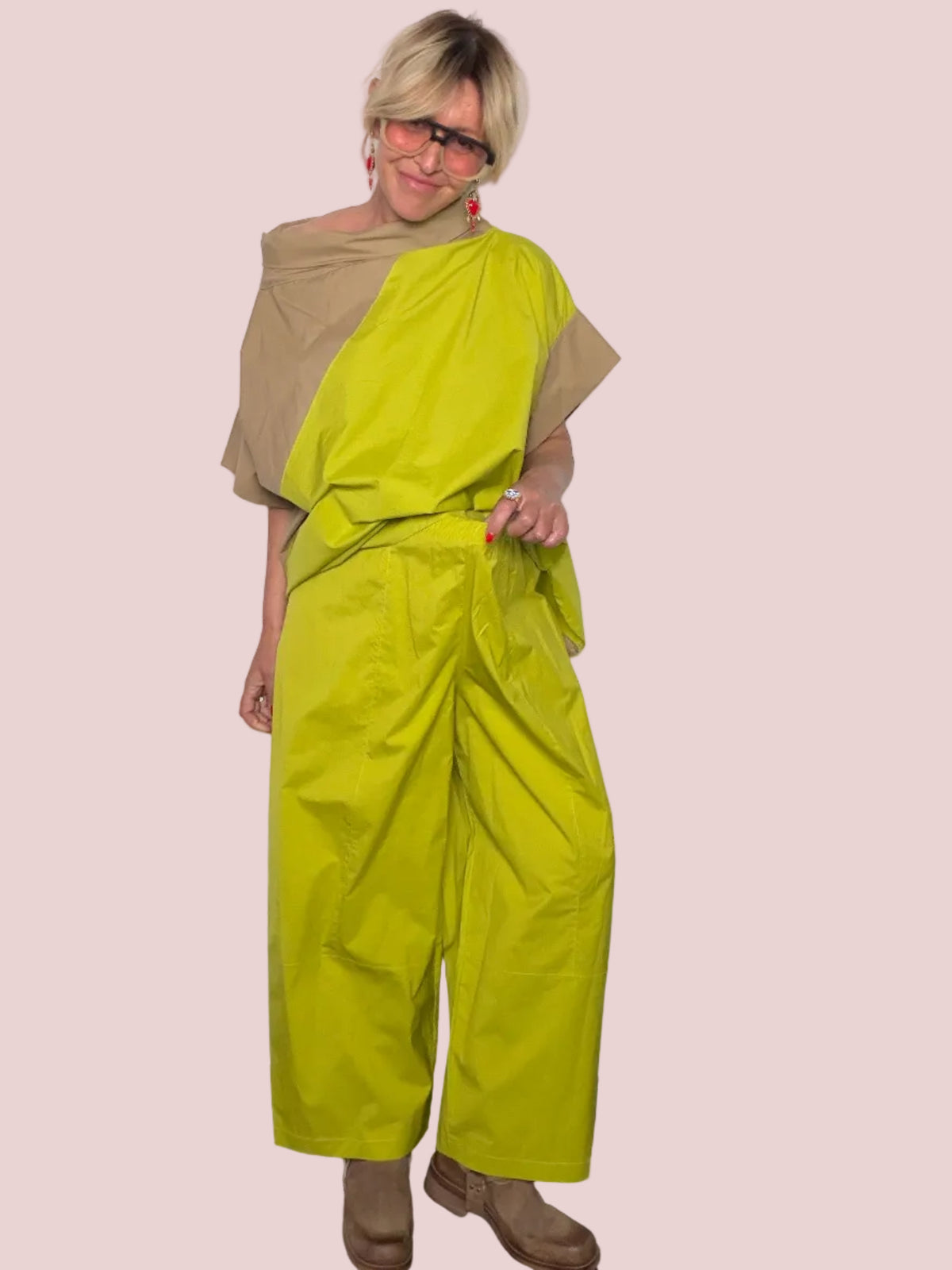 Pantalone Ovetto in Tessuto Paracadute