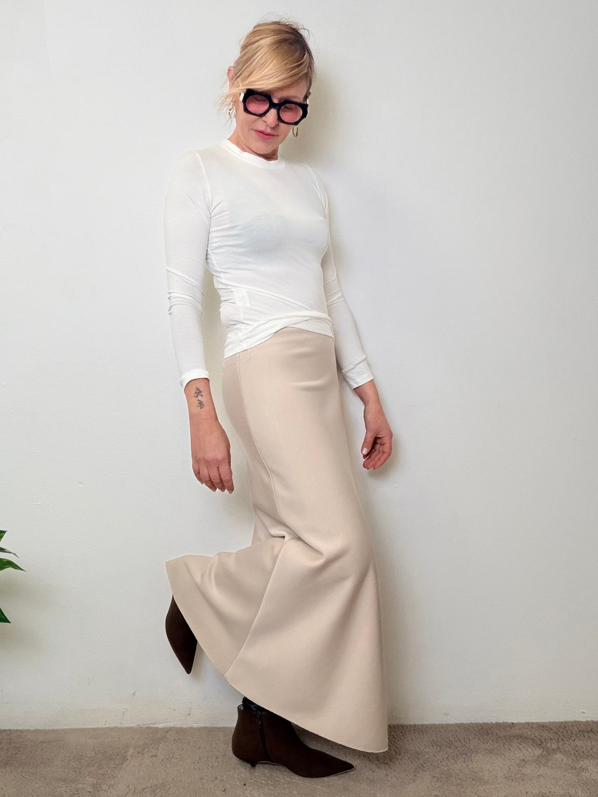 Gonna in Felpa Minimal Chic