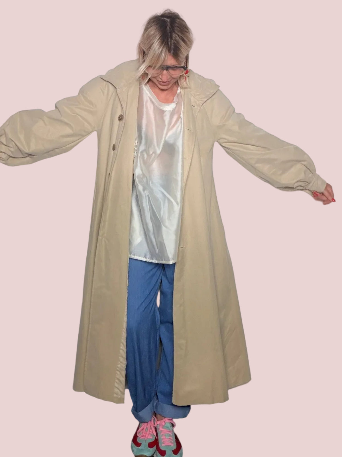 Impermeabile Lungo in Tencel Beige (Copia)