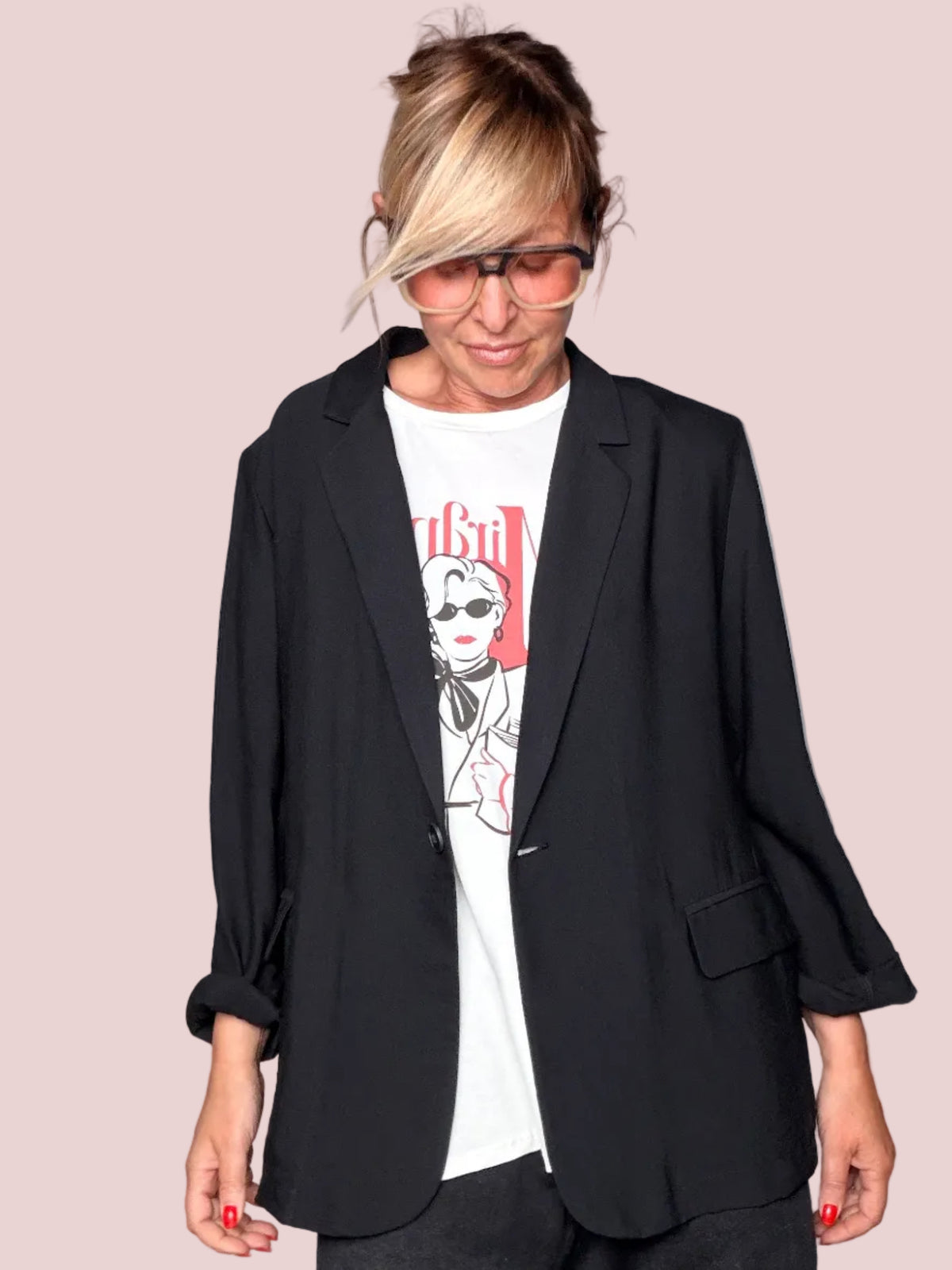Giacca Oversize Manica Risvolto