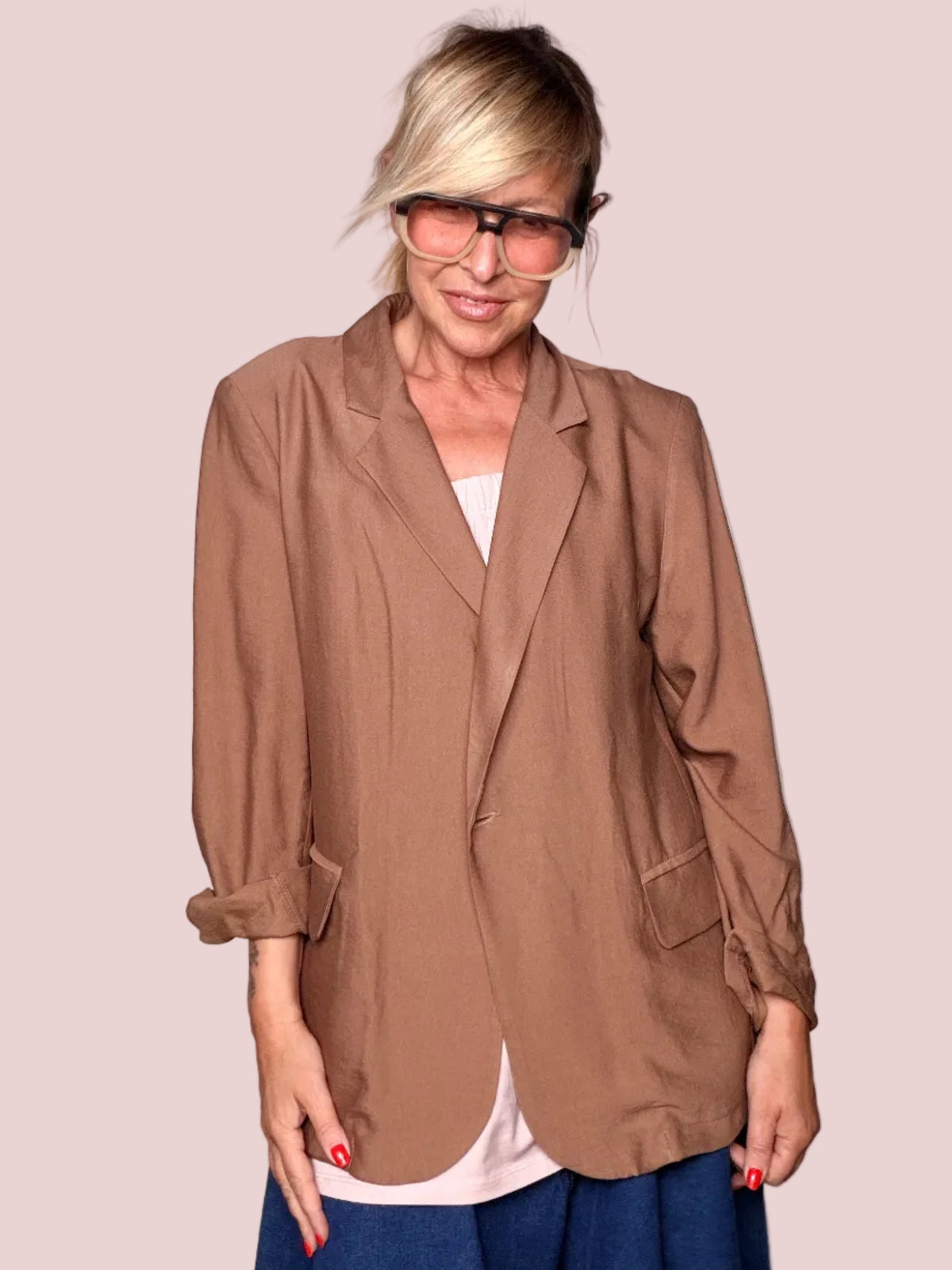 Giacca Oversize Manica Risvolto