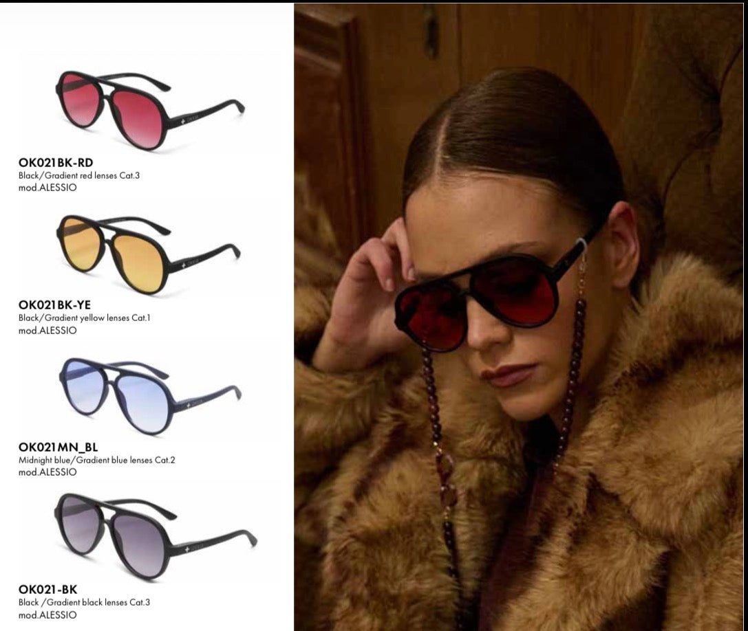 Occhiali da sole Alessio – stile aviator con lenti sfumate