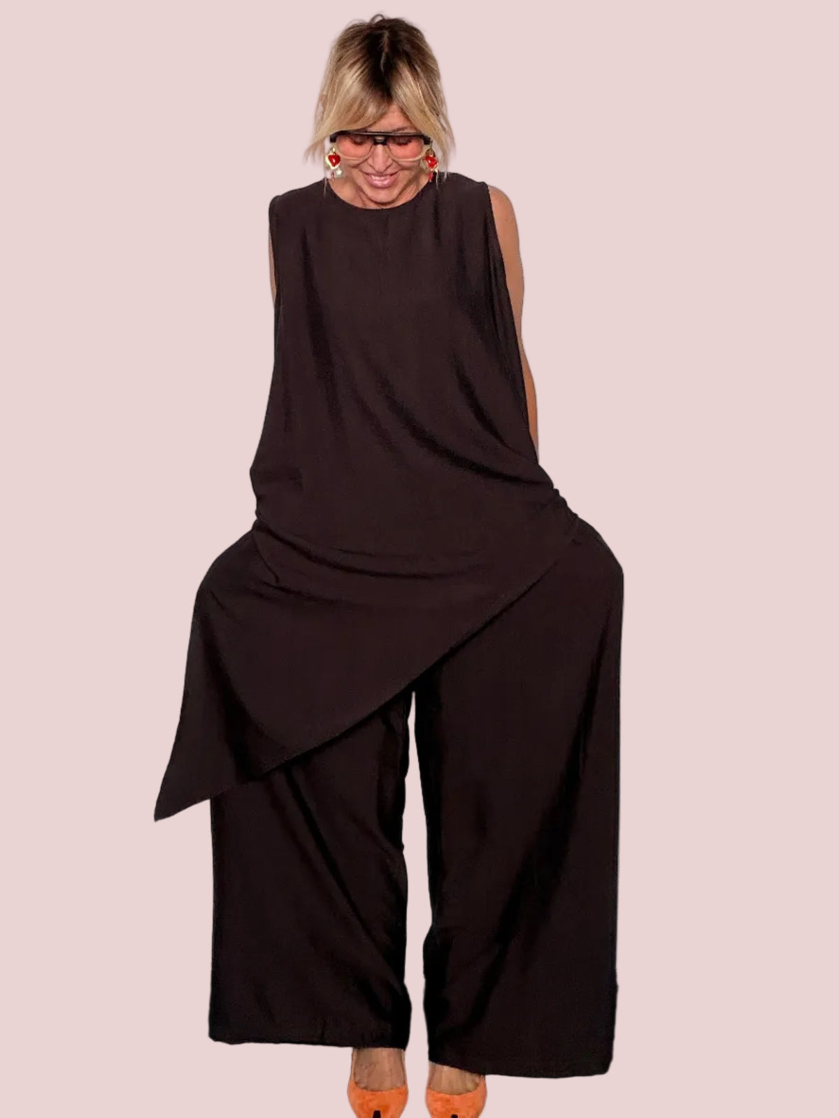 Completo Viscosa Tunica e Pantalone Palazzo