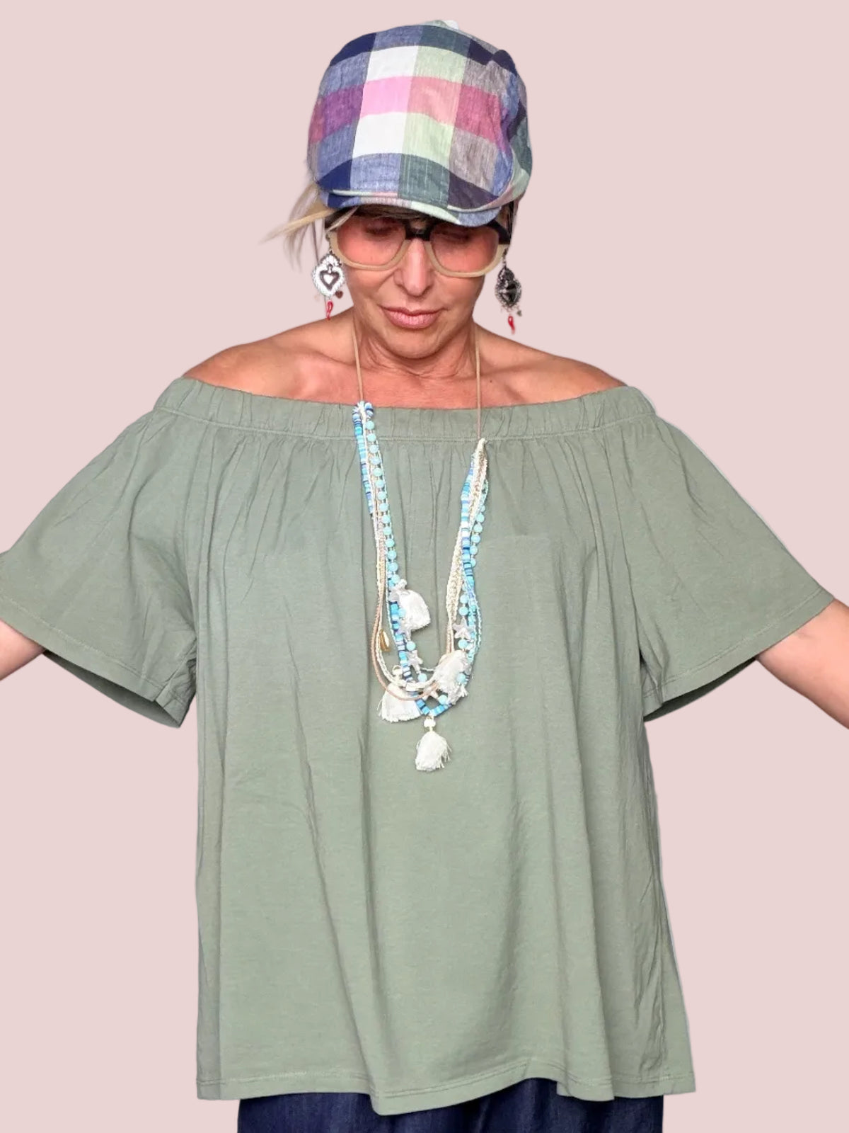 Top Off-Shoulder Oversize in Chiffon