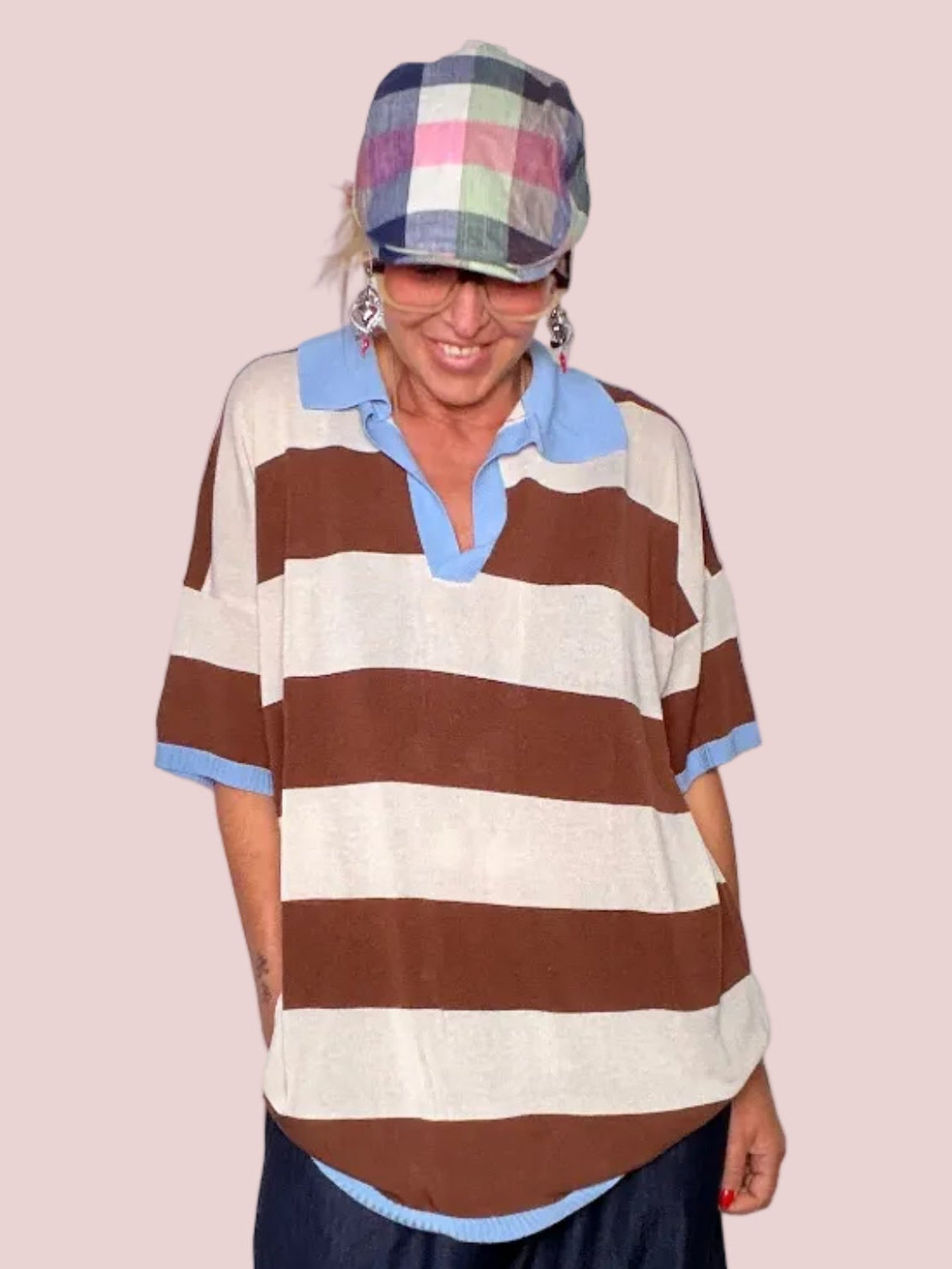 Polo Oversize Righe Rugby Viscosa