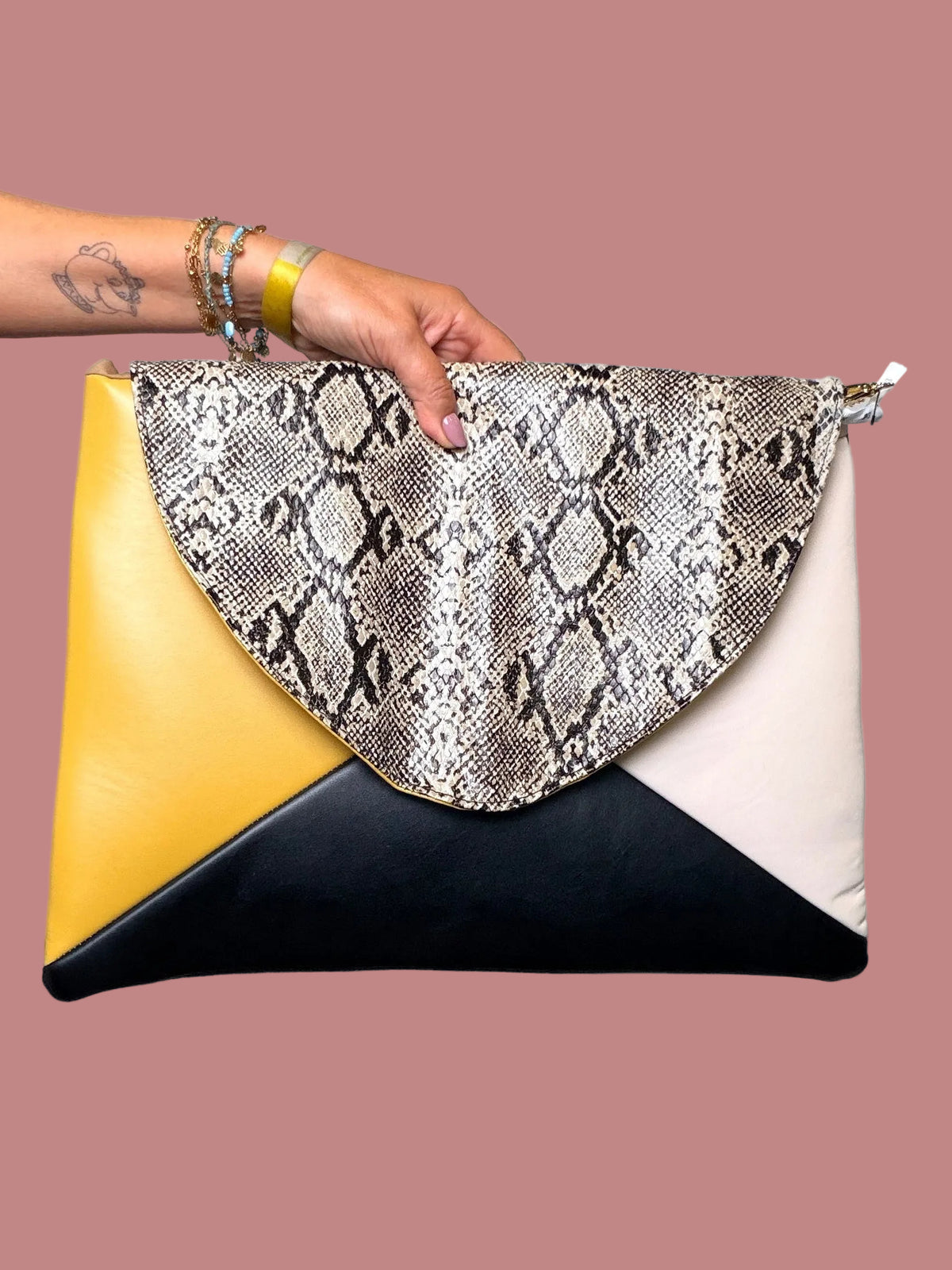 Borsa a busta Susy Star effetto pitone