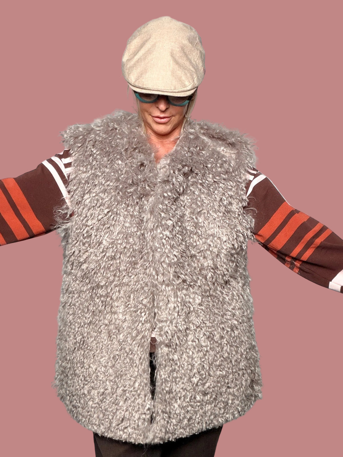 Gilet over effetto pelliccia
