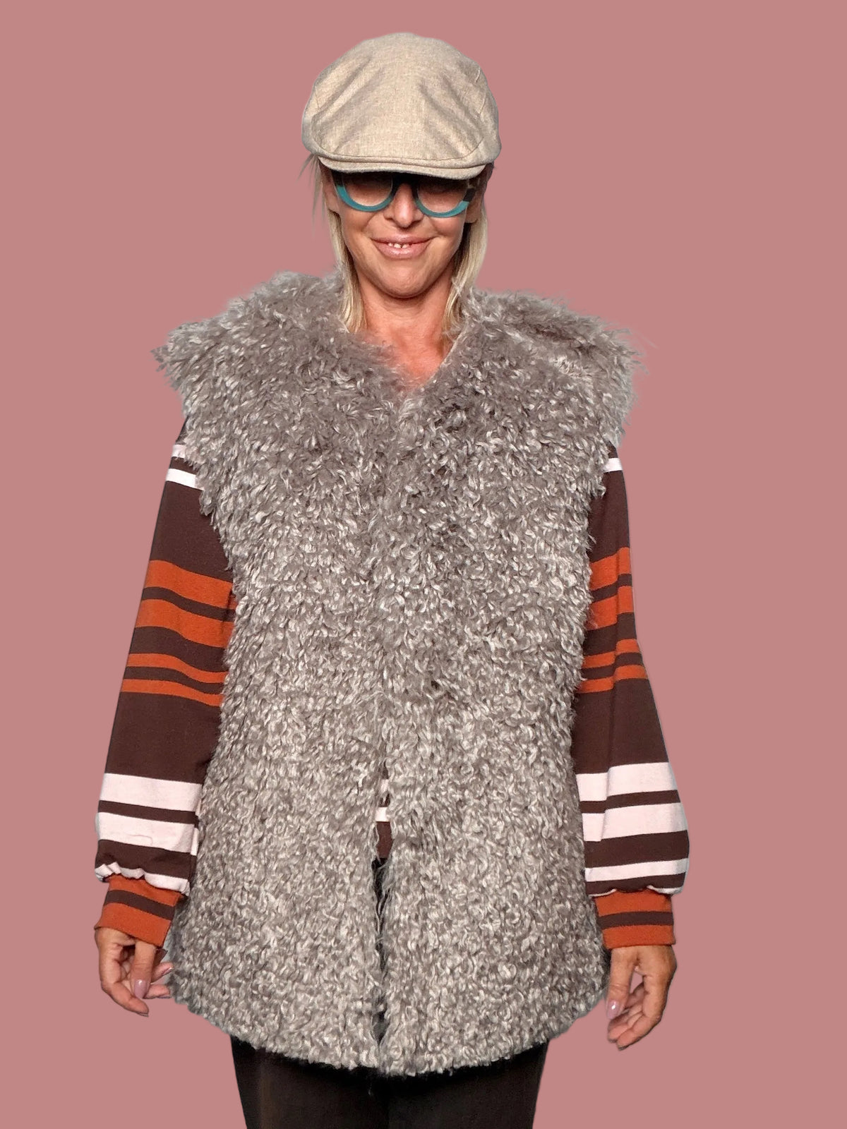 Gilet over effetto pelliccia