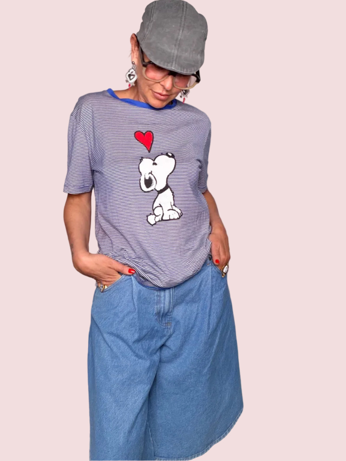 Bermuda Denim gamba tulipano