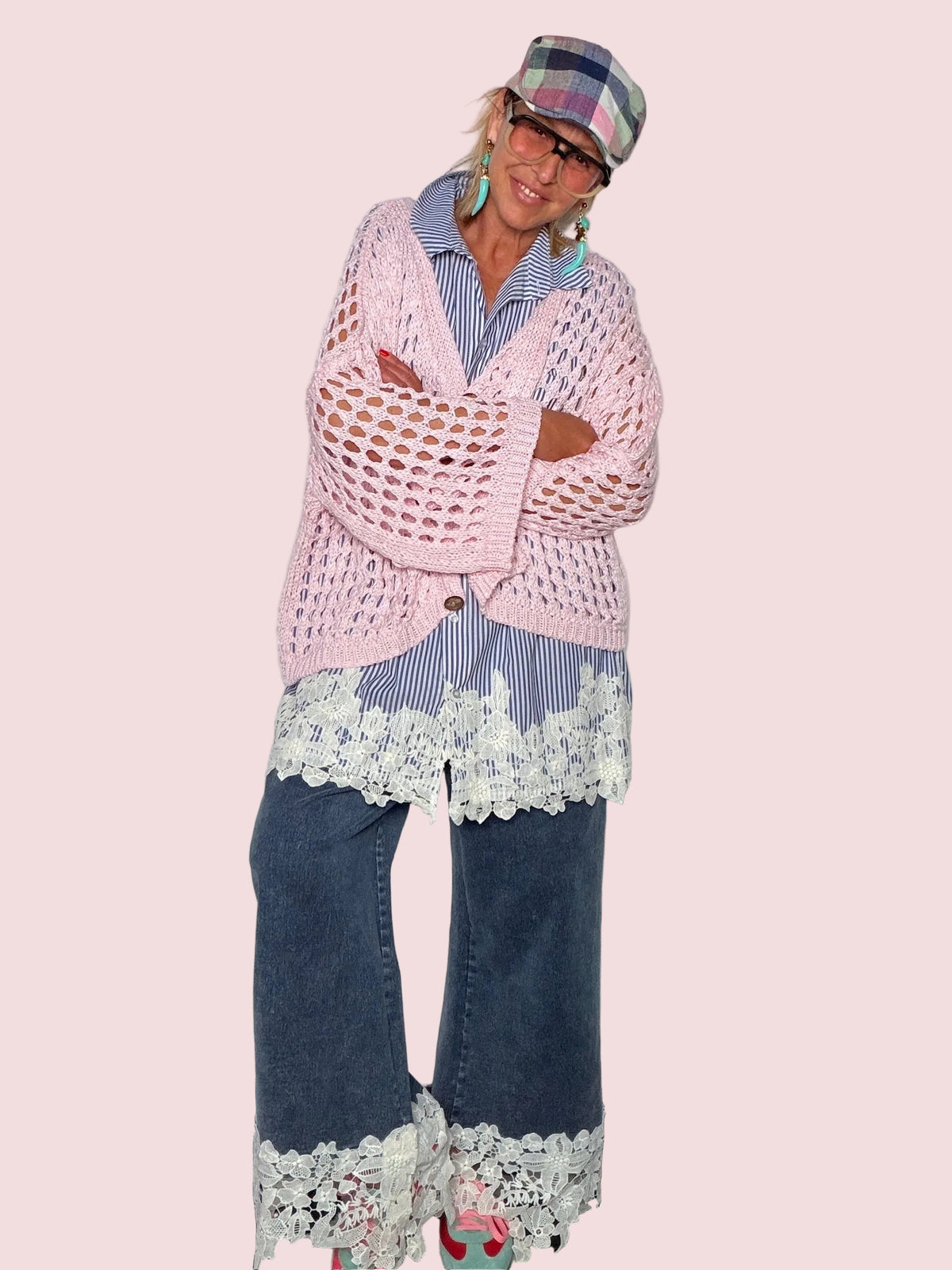 Jeans Over con Pizzo