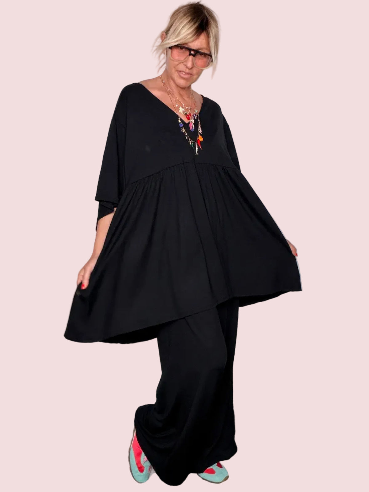 Completo Tunica & Pantalone Wide Leg