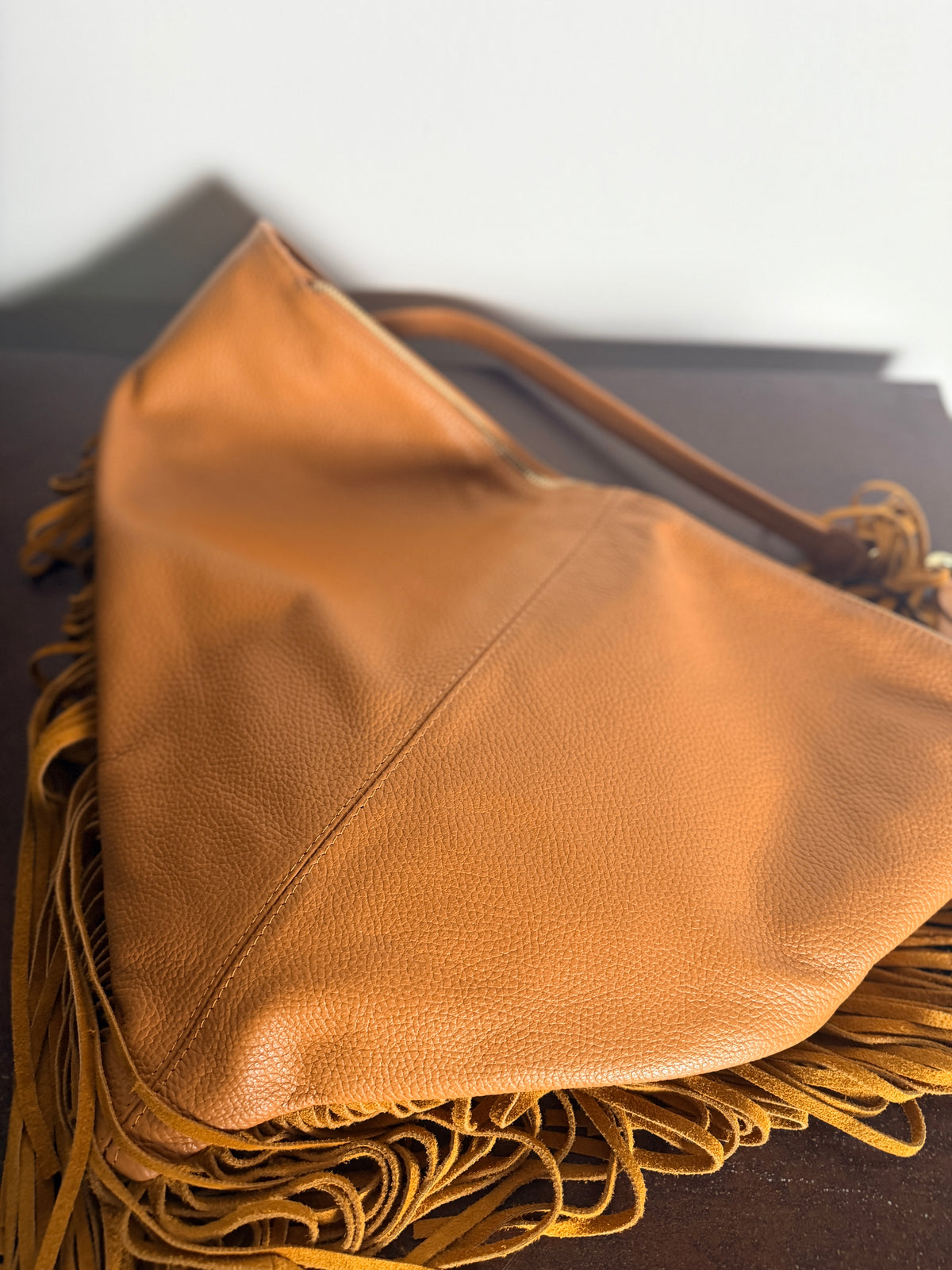 Borsa Marsupio in Pelle con Frange
