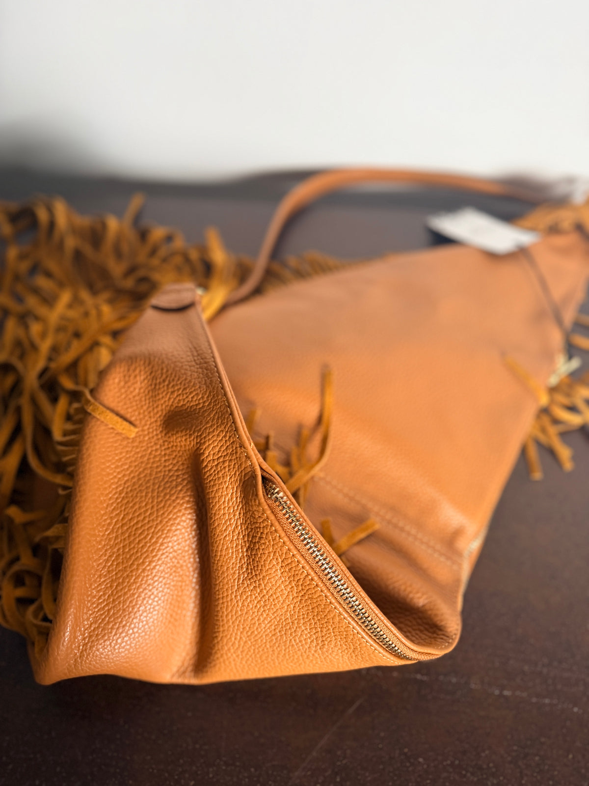 Borsa Marsupio in Pelle con Frange