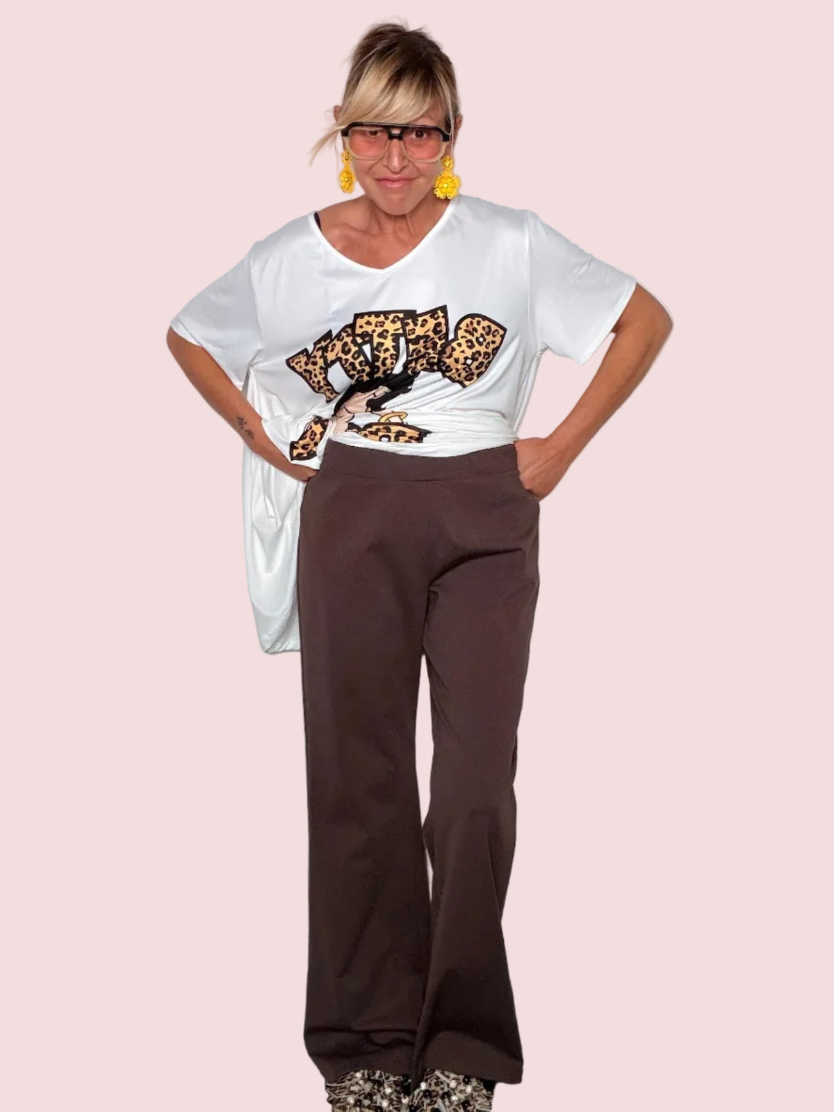 Pantalone Slim Flare in punto milano ChIc