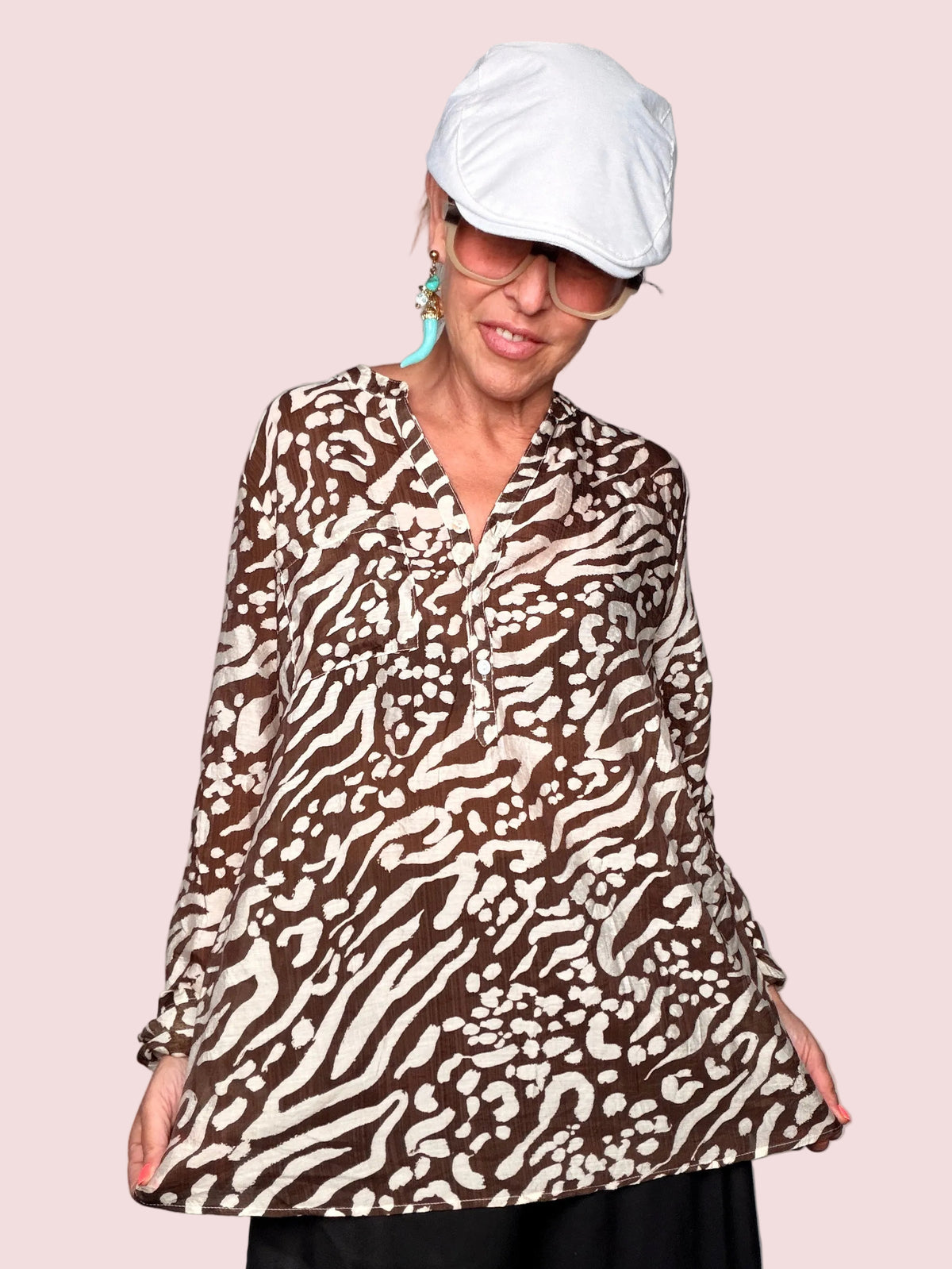 Camicia Tunica Mussola Animal Mix
