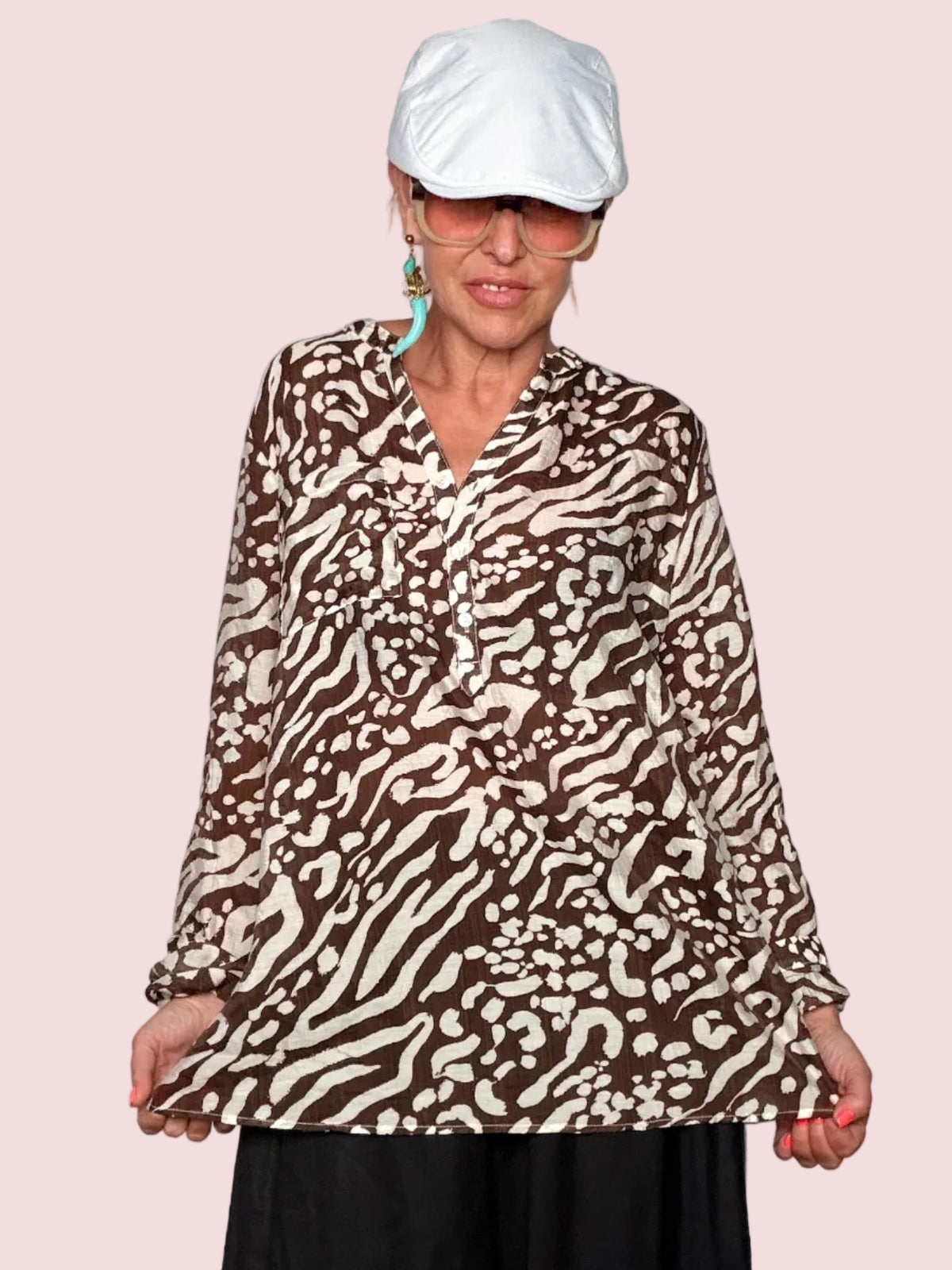 Camicia Tunica Mussola Animal Mix