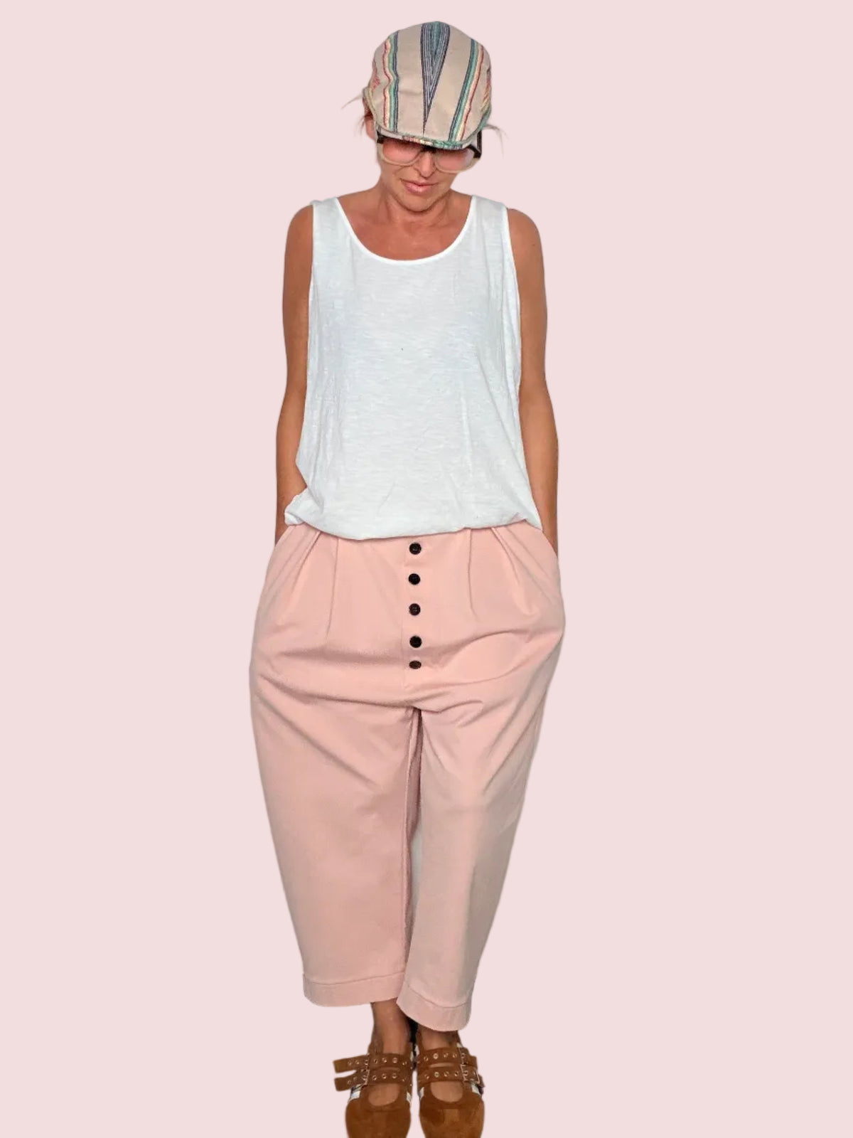 Pantalone Balloon Bottoni Decorativi