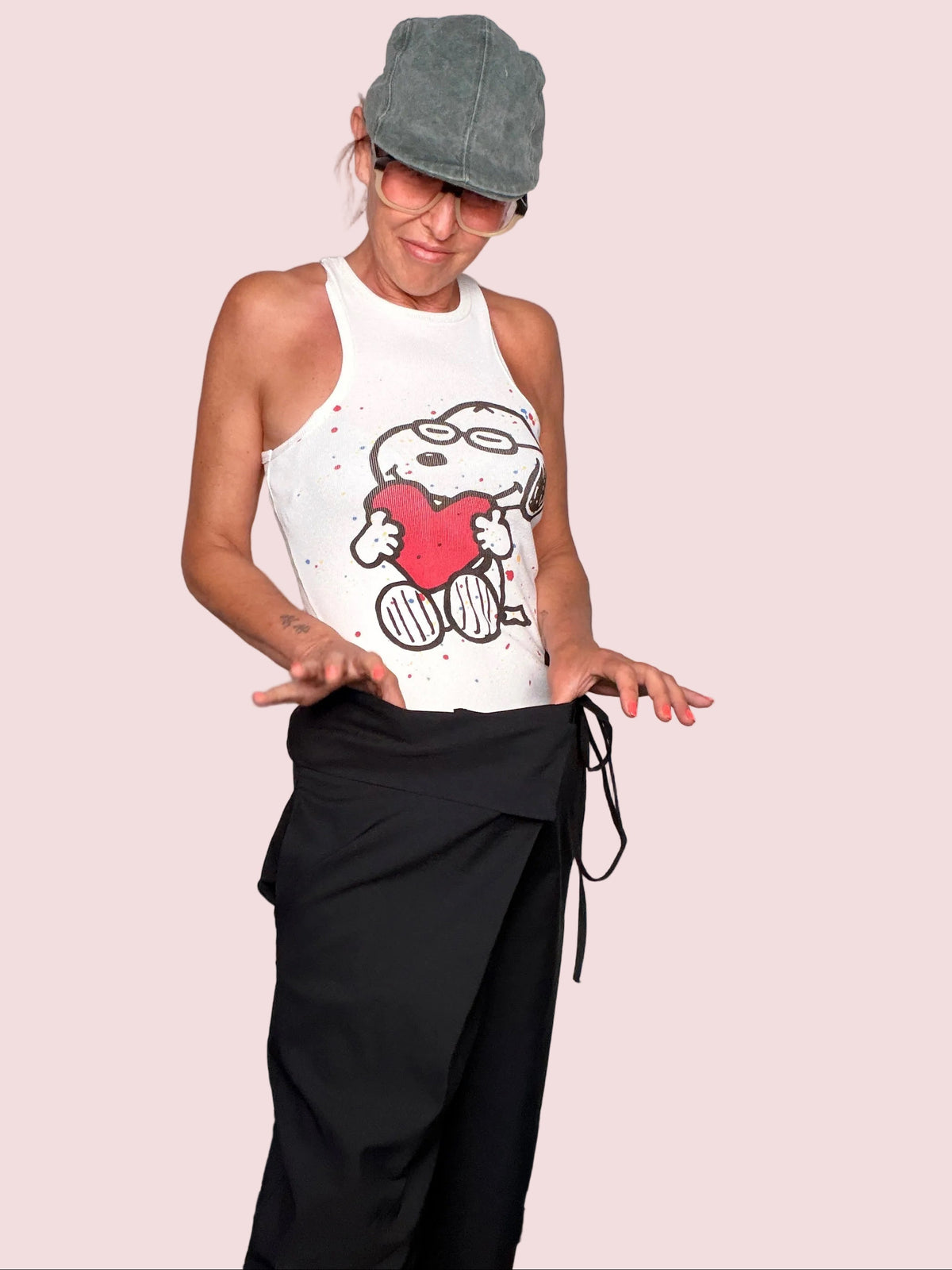 Pantalone Wide Leg Pareo con Fiocco