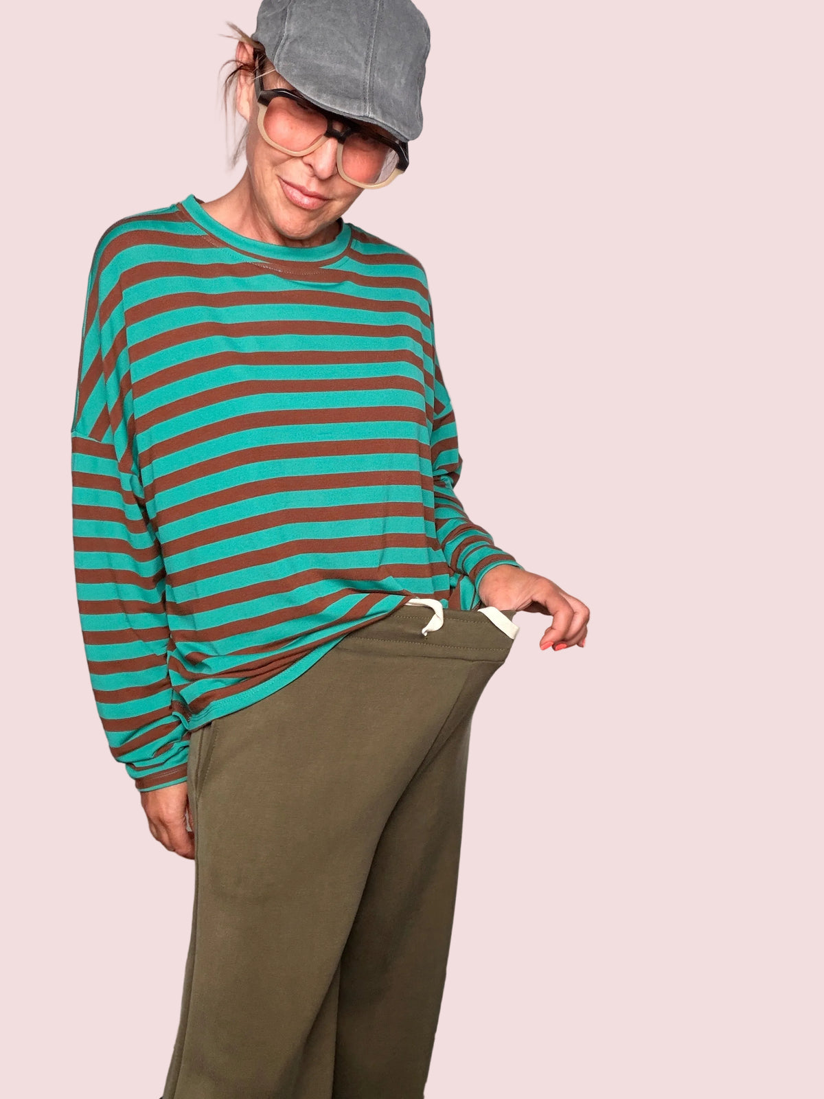 Pantalone in modal Palazzo kaki