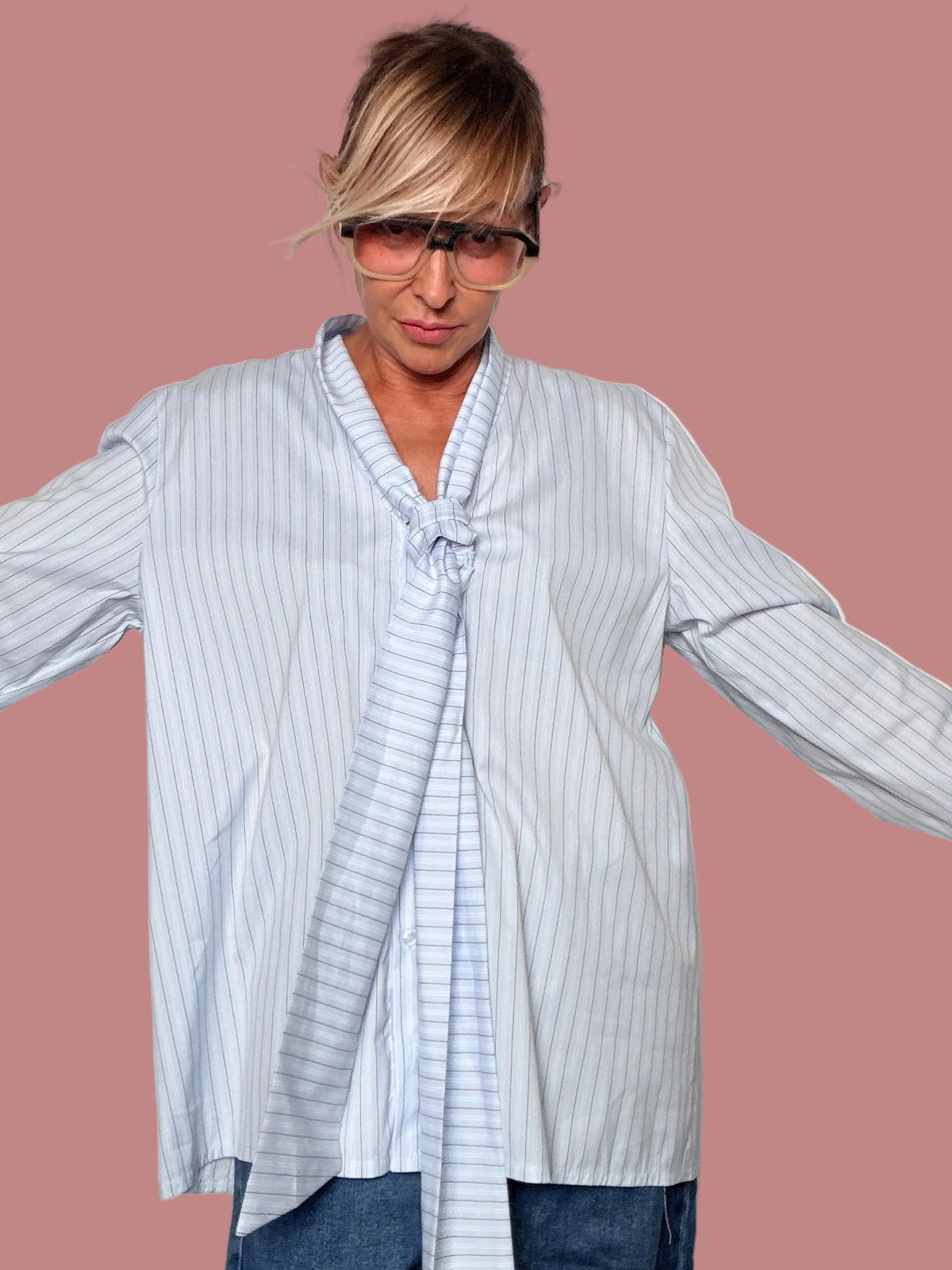 Camicia a righe Déjà Vu vista frontalmente