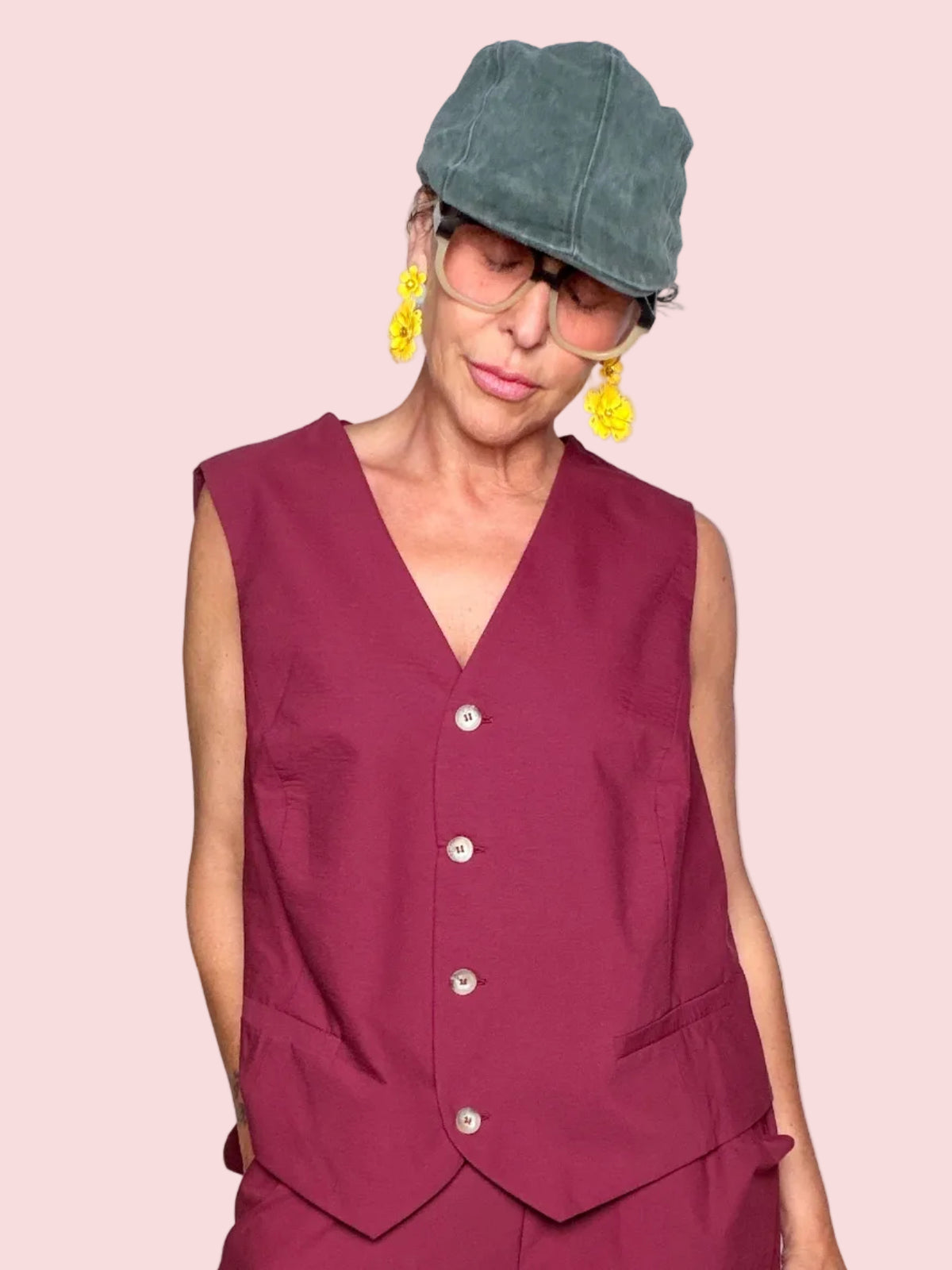 Gilet Sartoriale con Bottoni - Fico