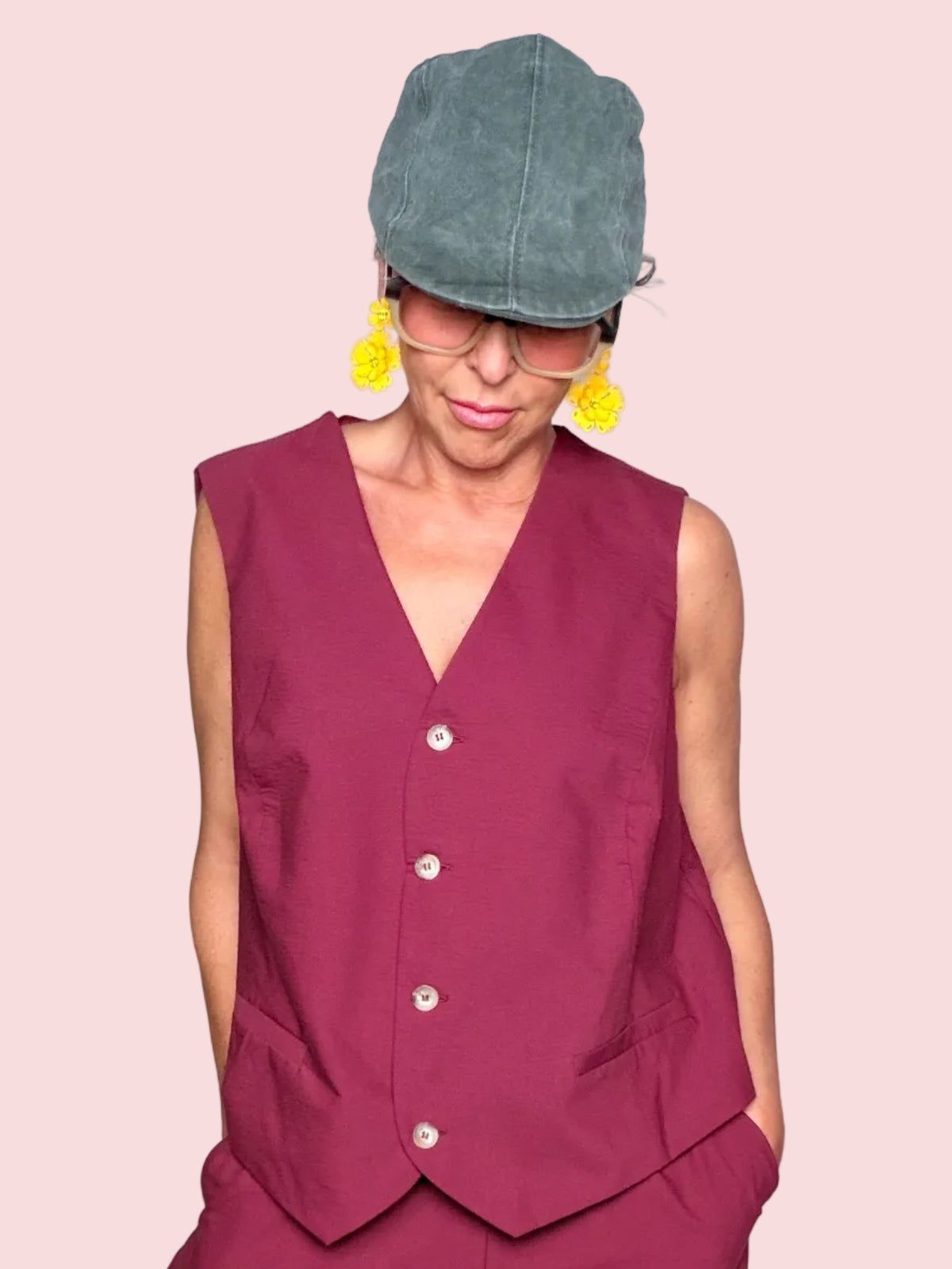 Gilet Sartoriale con Bottoni - Fico