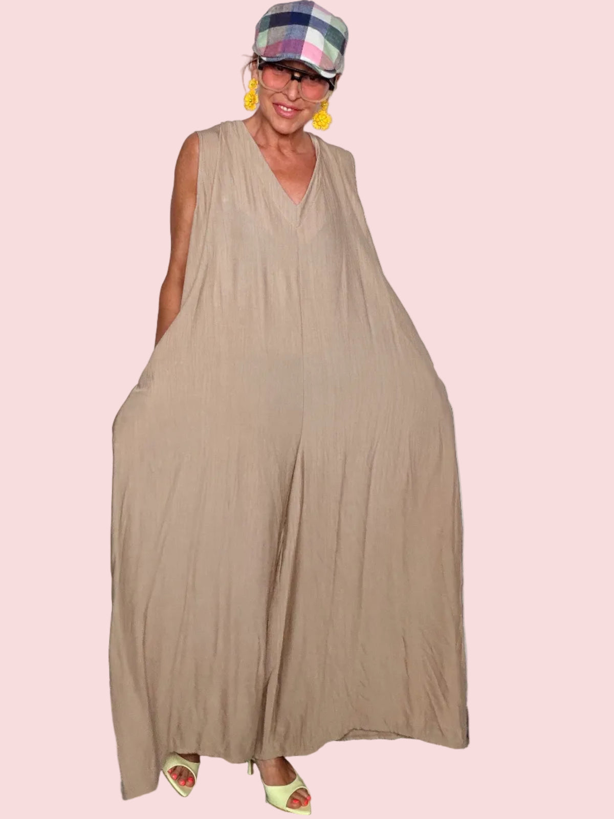 Tuta Jumpsuit con Drappeggio Posteriore