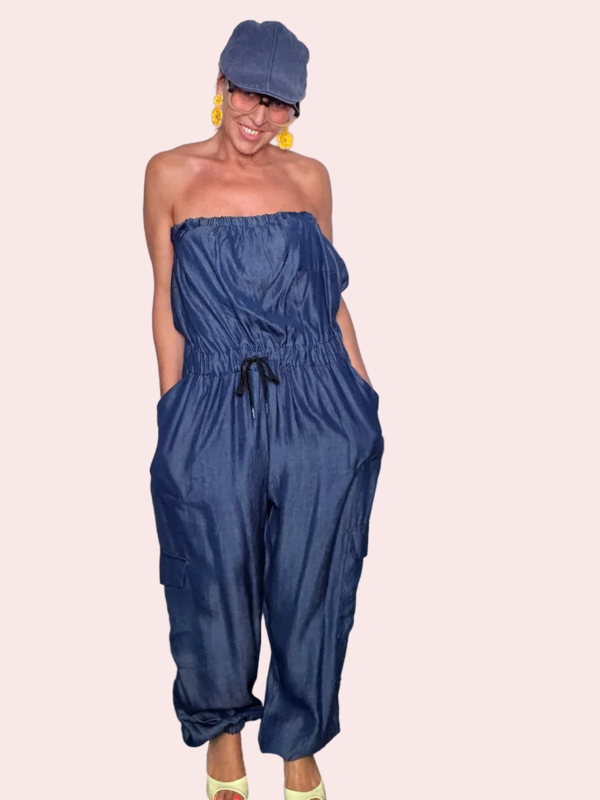 Tuta Jumpsuit Cargo in Chambray